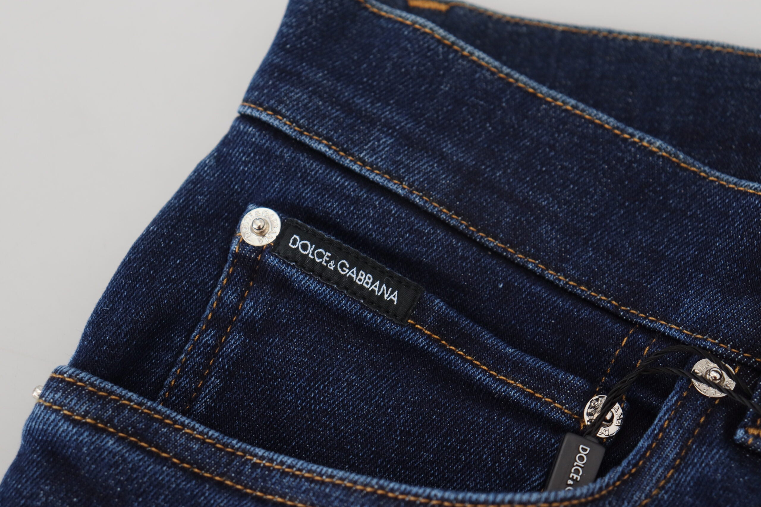 Dolce &amp; Gabbana Elegante Slim Fit Jeans in Dunkelblau
