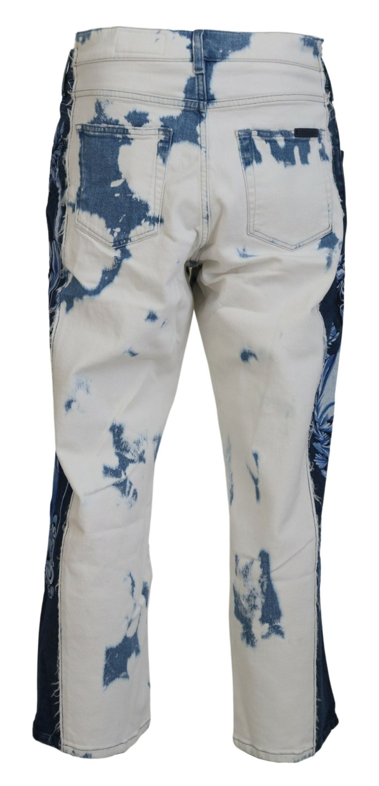 Dolce &amp; Gabbana Elegante Loose Fit Jeanshose mit einzigartigem Print