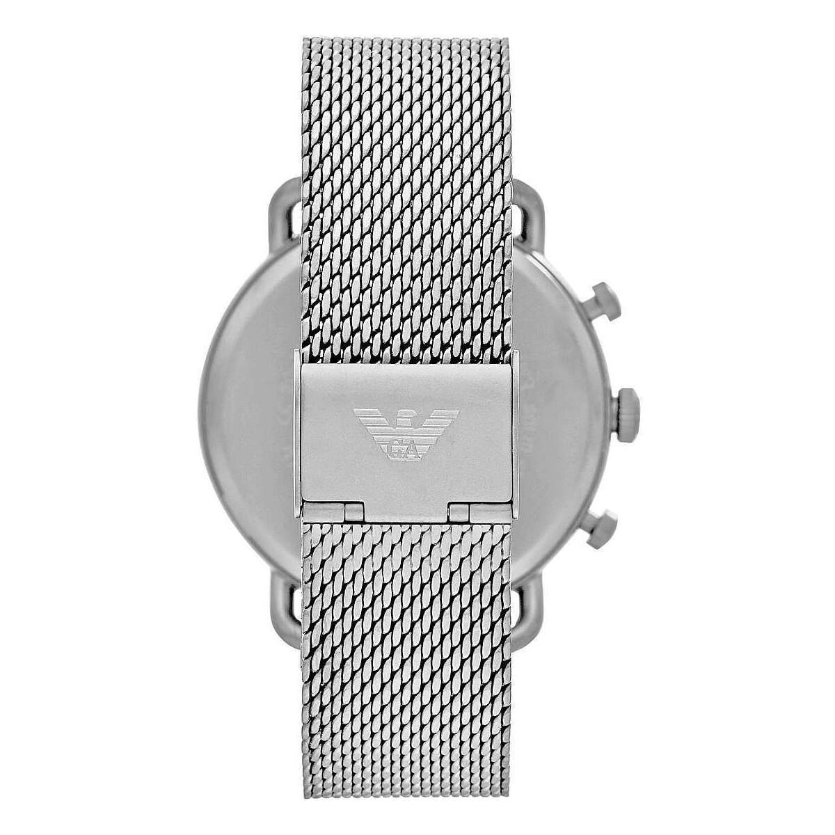 Ceas cronograf sofisticat din oțel argintiu Emporio Armani