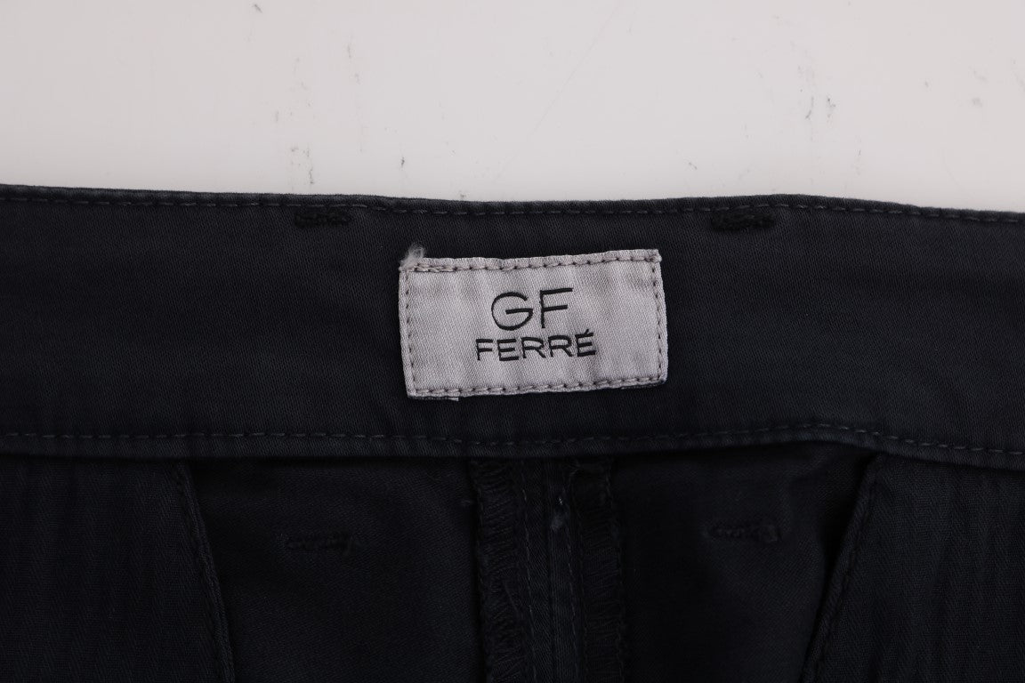GF Ferre Chic Slim-Fit-Hose aus blauer Stretch-Baumwolle