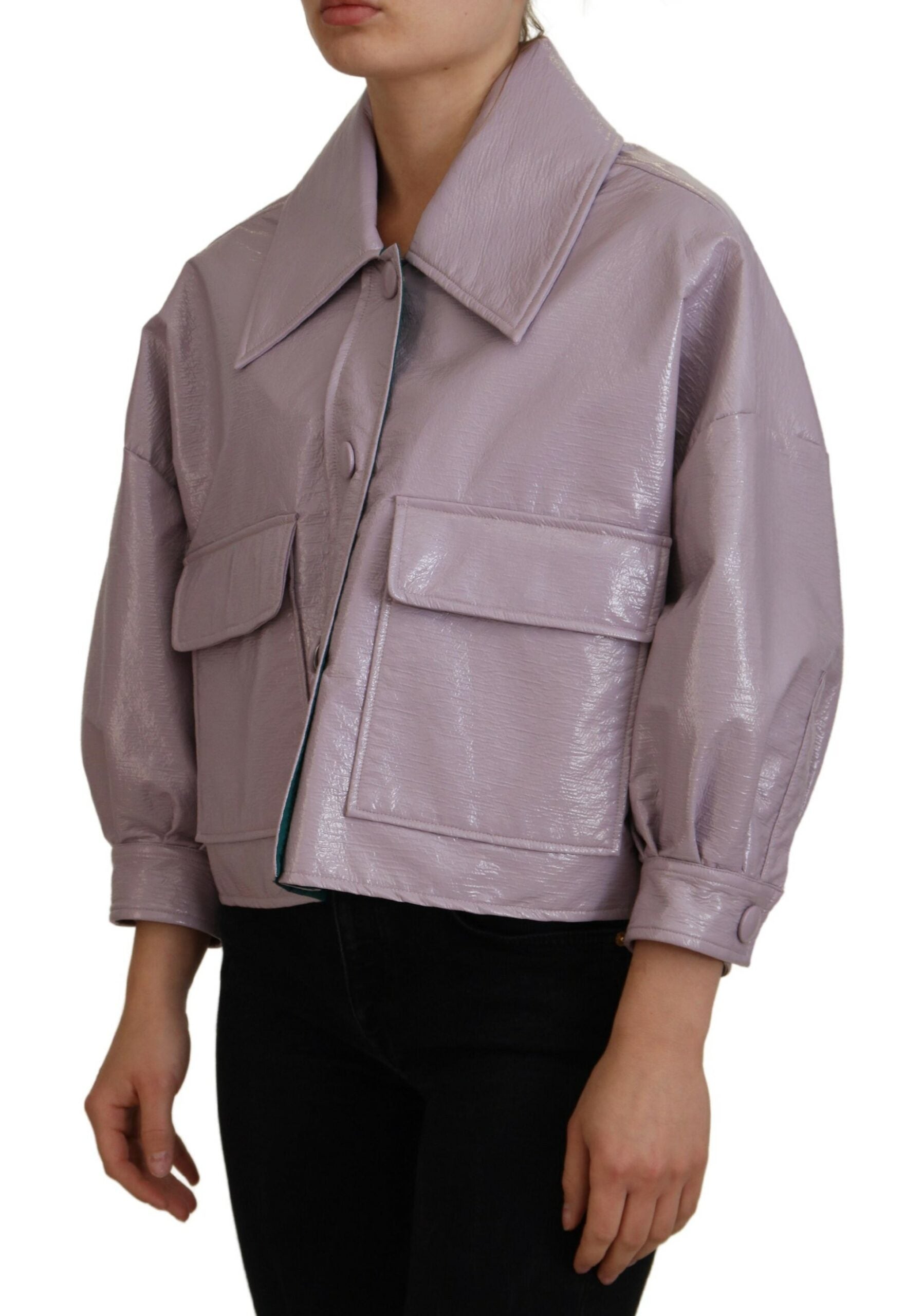 Dolce &amp; Gabbana Schicke lila Kurzjacke – Ein Style-Statement