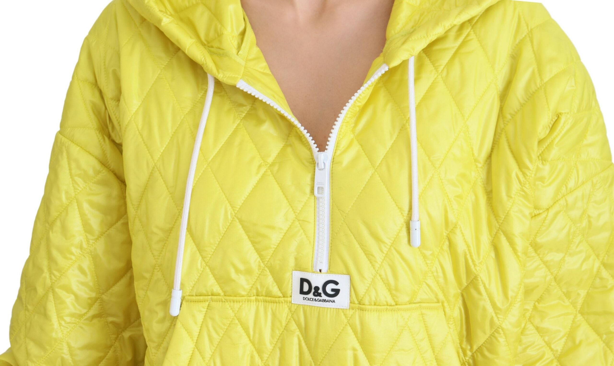 Dolce &amp; Gabbana Jachetă elegantă cu glugă galbenă