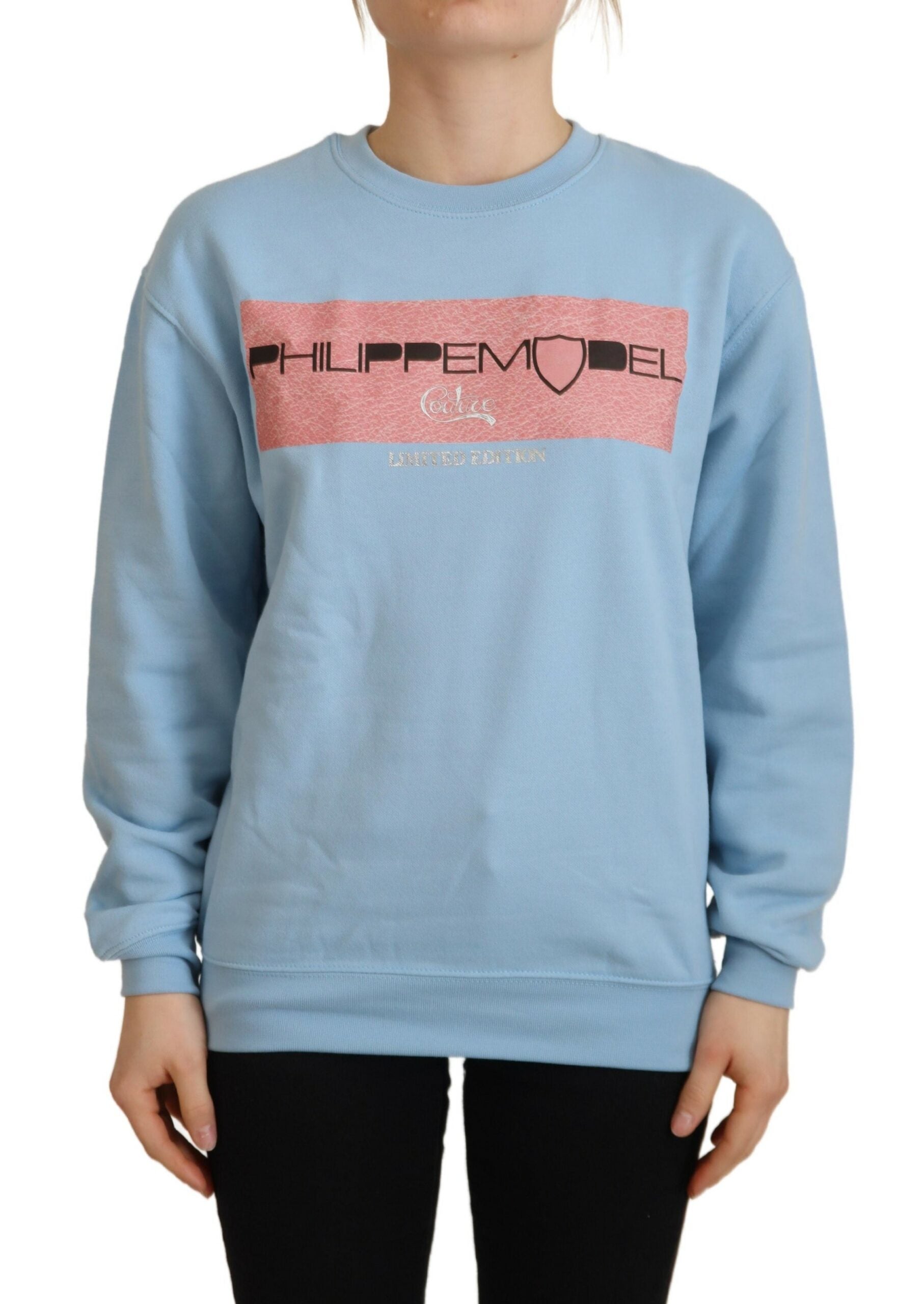 Philippe Model Eleganter hellblauer Langarmpullover