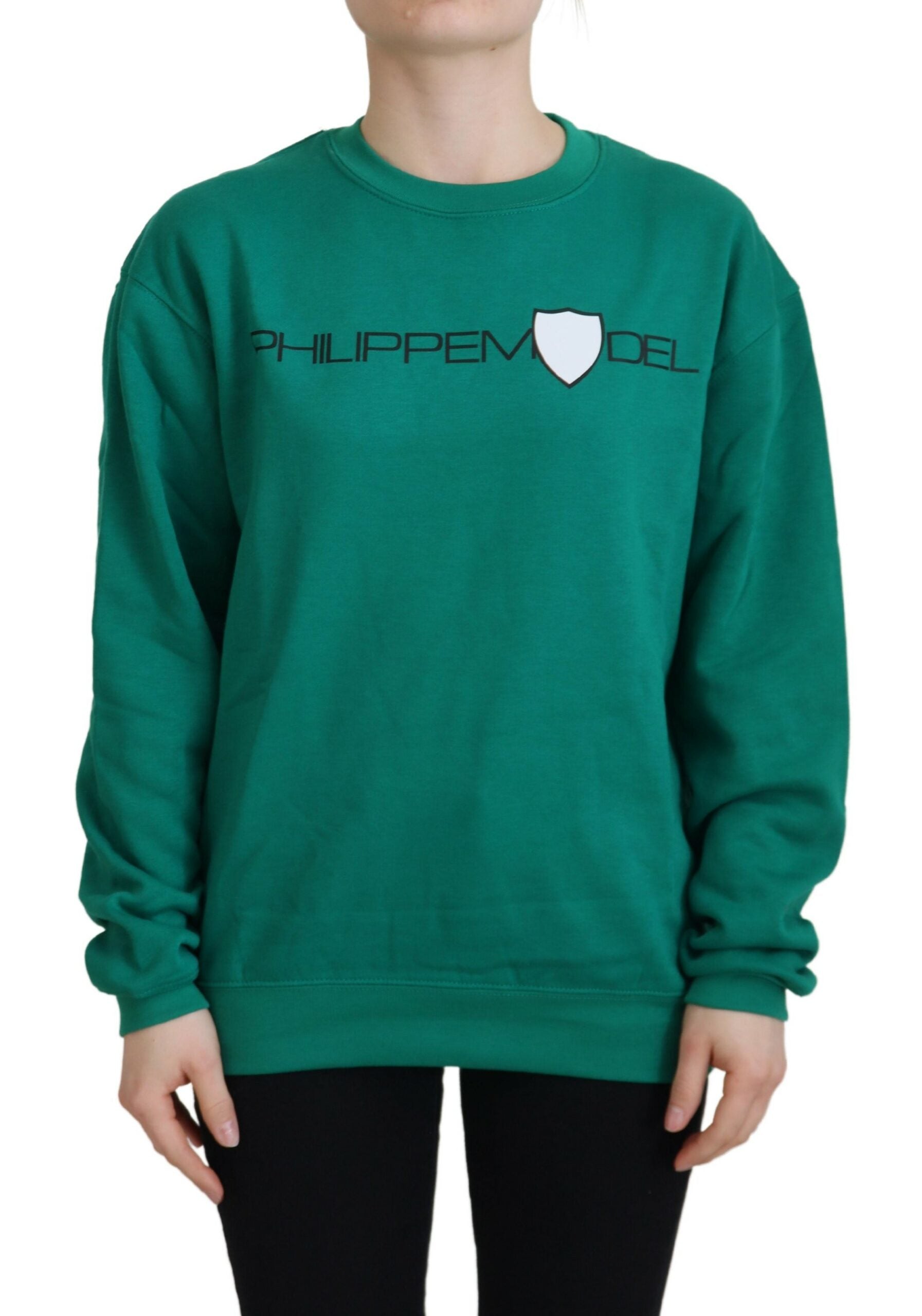 Philippe Model – Schicker, grün bedruckter Langarmpullover