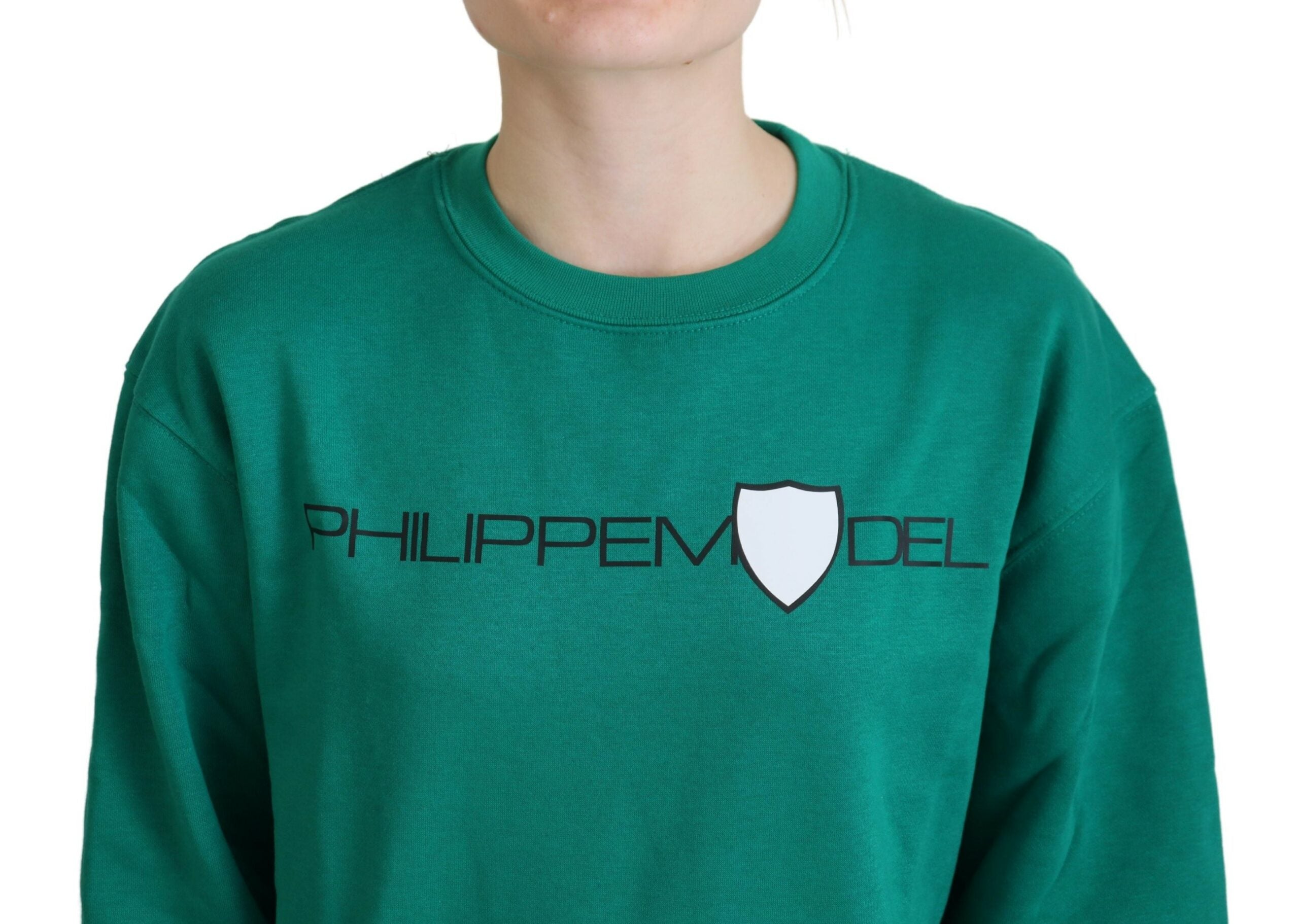 Philippe Model – Schicker, grün bedruckter Langarmpullover