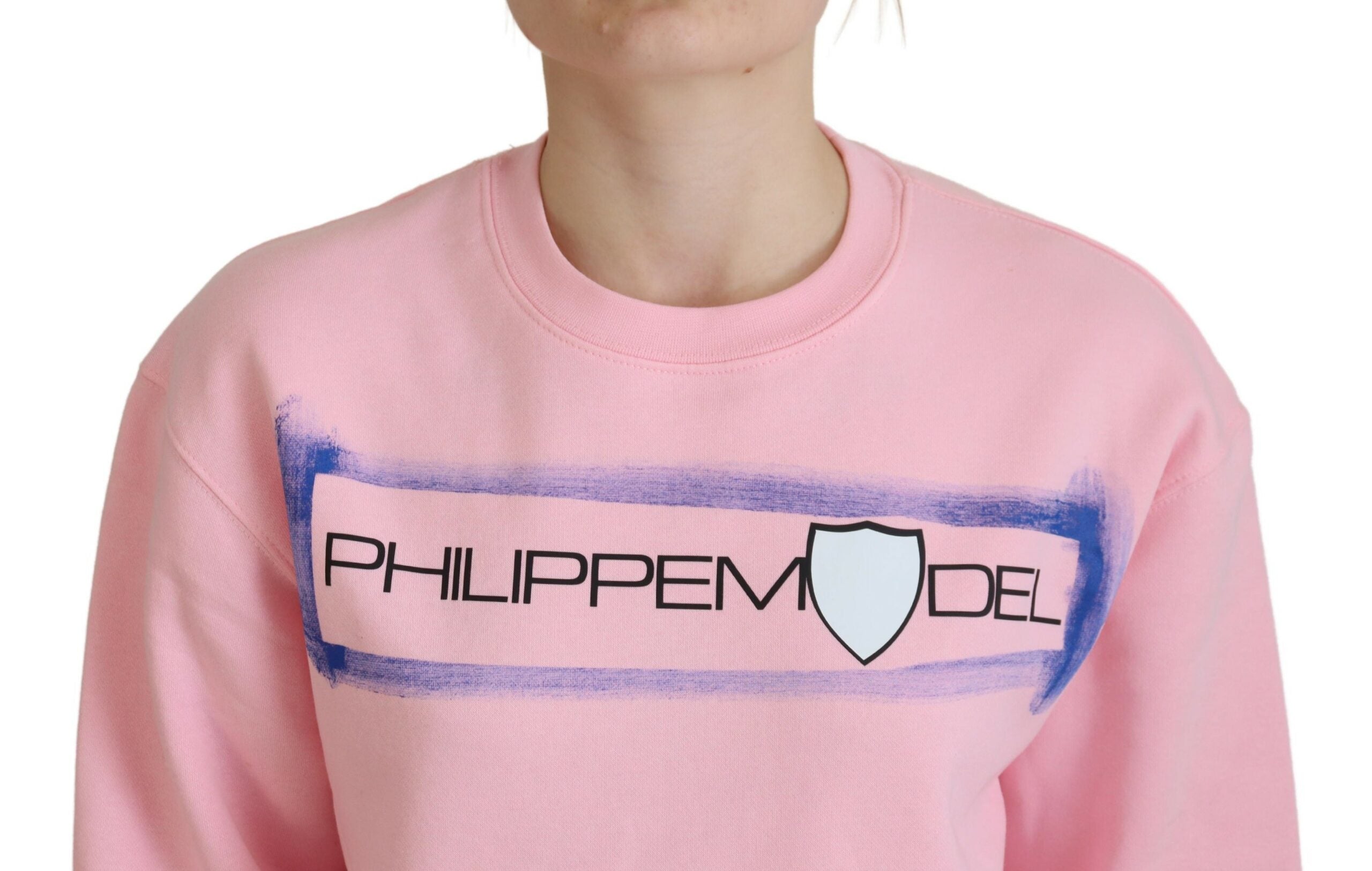 Pulover elegant cu mânecă lungă roz Philippe Model