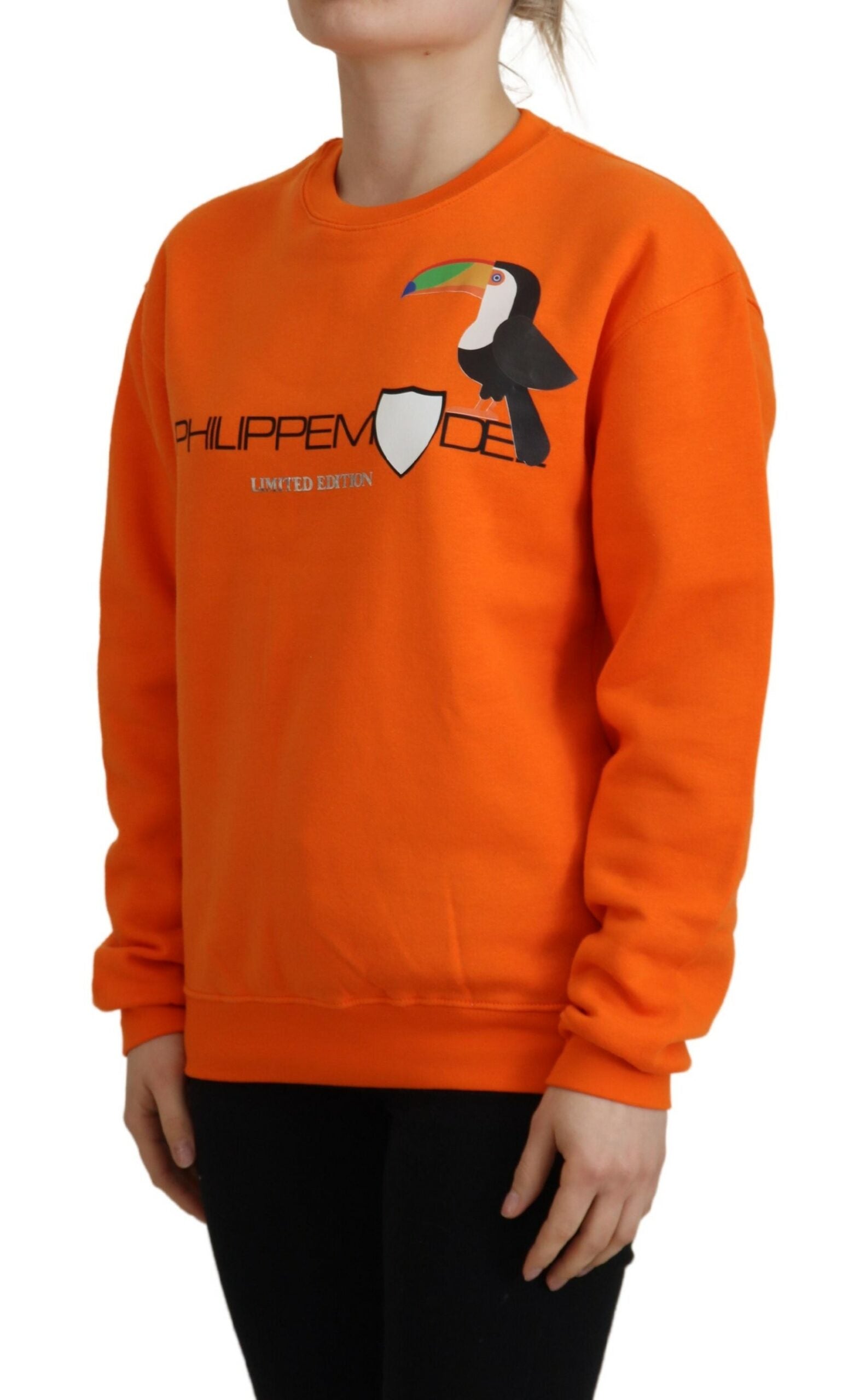 Philippe Model Chic Orange bedruckter Langarmpullover