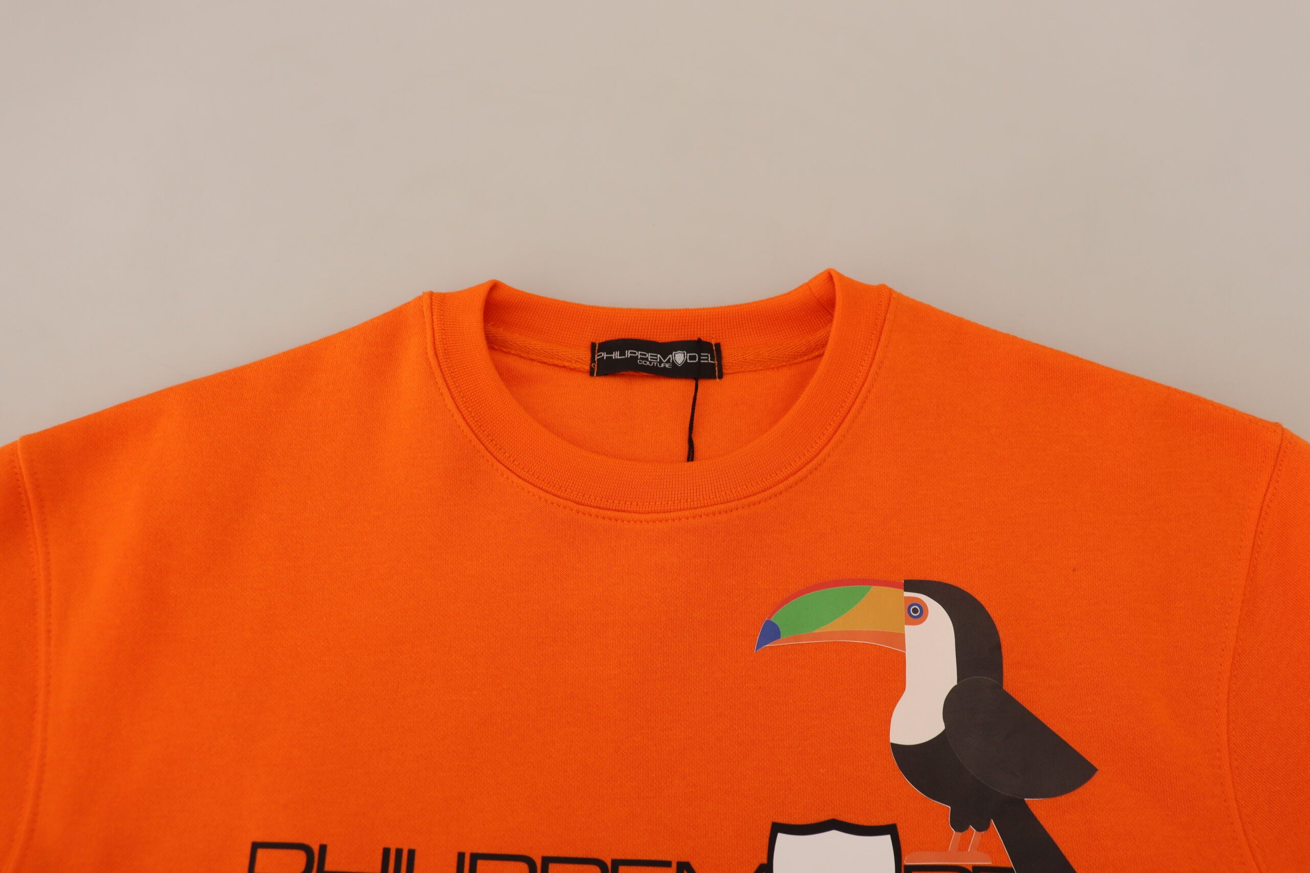 Philippe Model Chic Orange bedruckter Langarmpullover