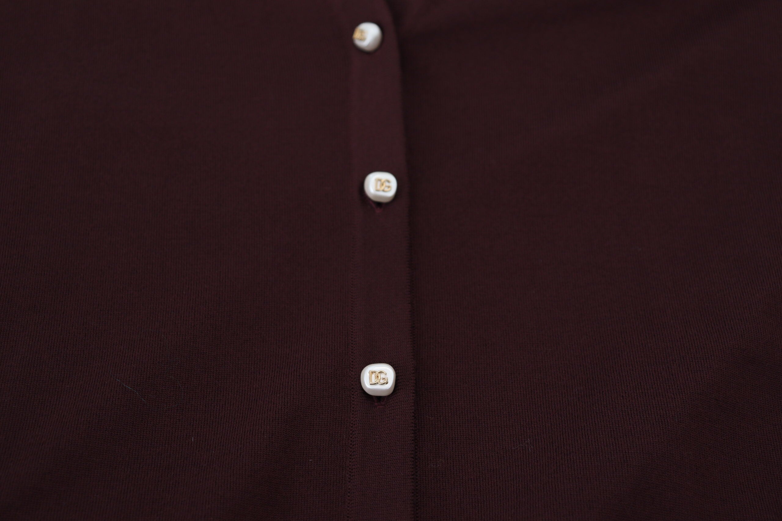 Dolce &amp; Gabbana Schicke kastanienbraune Wolljacke mit V-Ausschnitt
