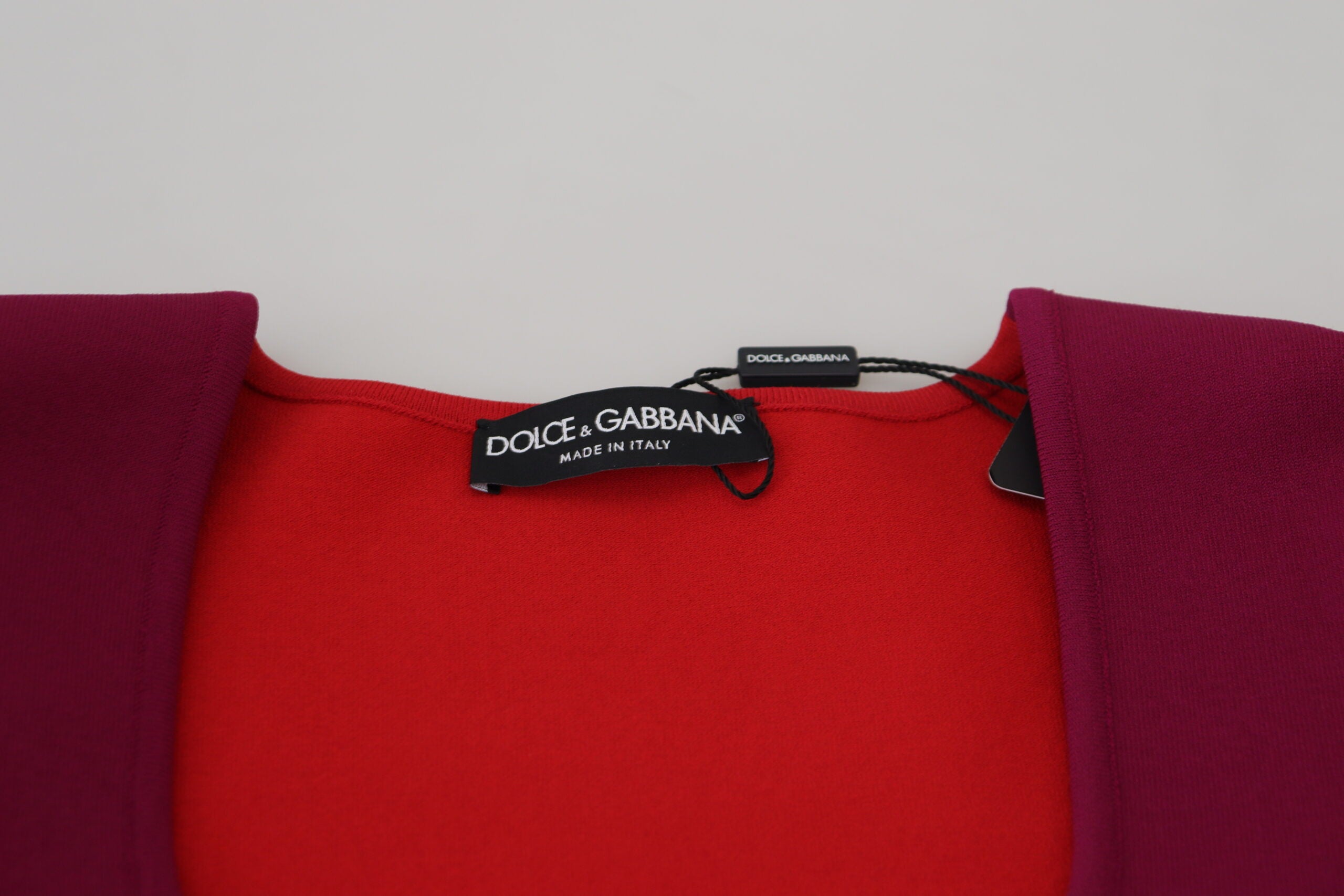 Dolce &amp; Gabbana Mehrfarbiger Pullover mit quadratischem Ausschnitt