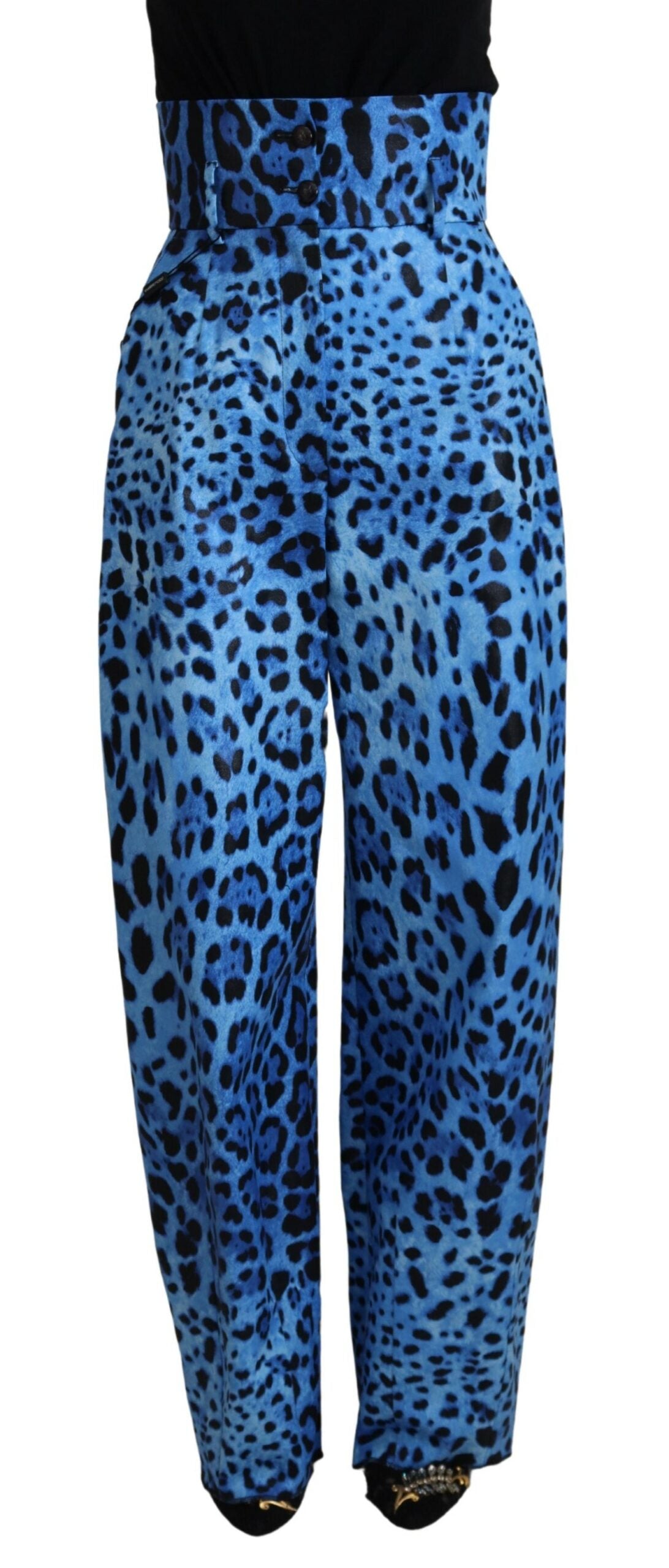 Dolce &amp; Gabbana Pantaloni drepți eleganți cu talie înaltă