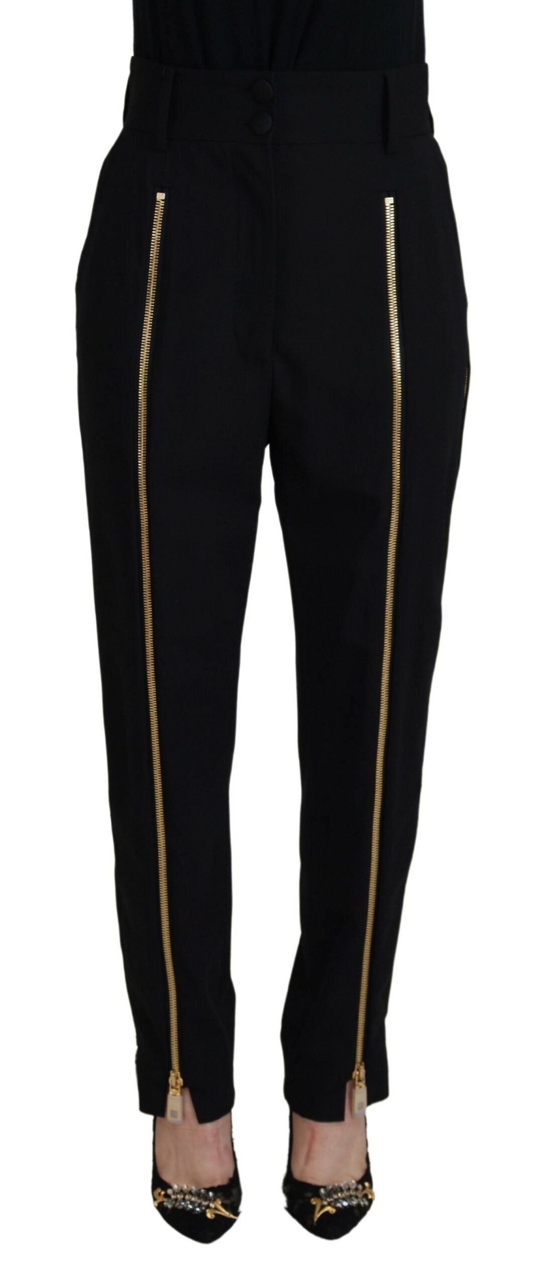 Dolce &amp; Gabbana Pantaloni eleganți din lână cu talie înaltă