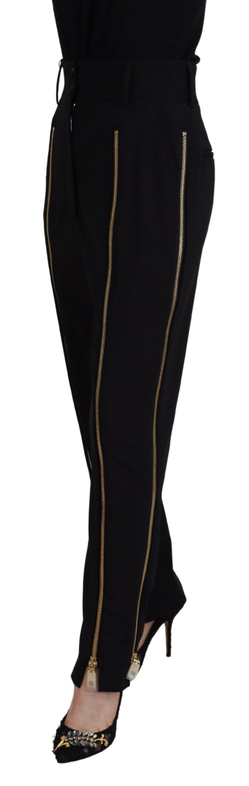 Dolce &amp; Gabbana Pantaloni eleganți din lână cu talie înaltă