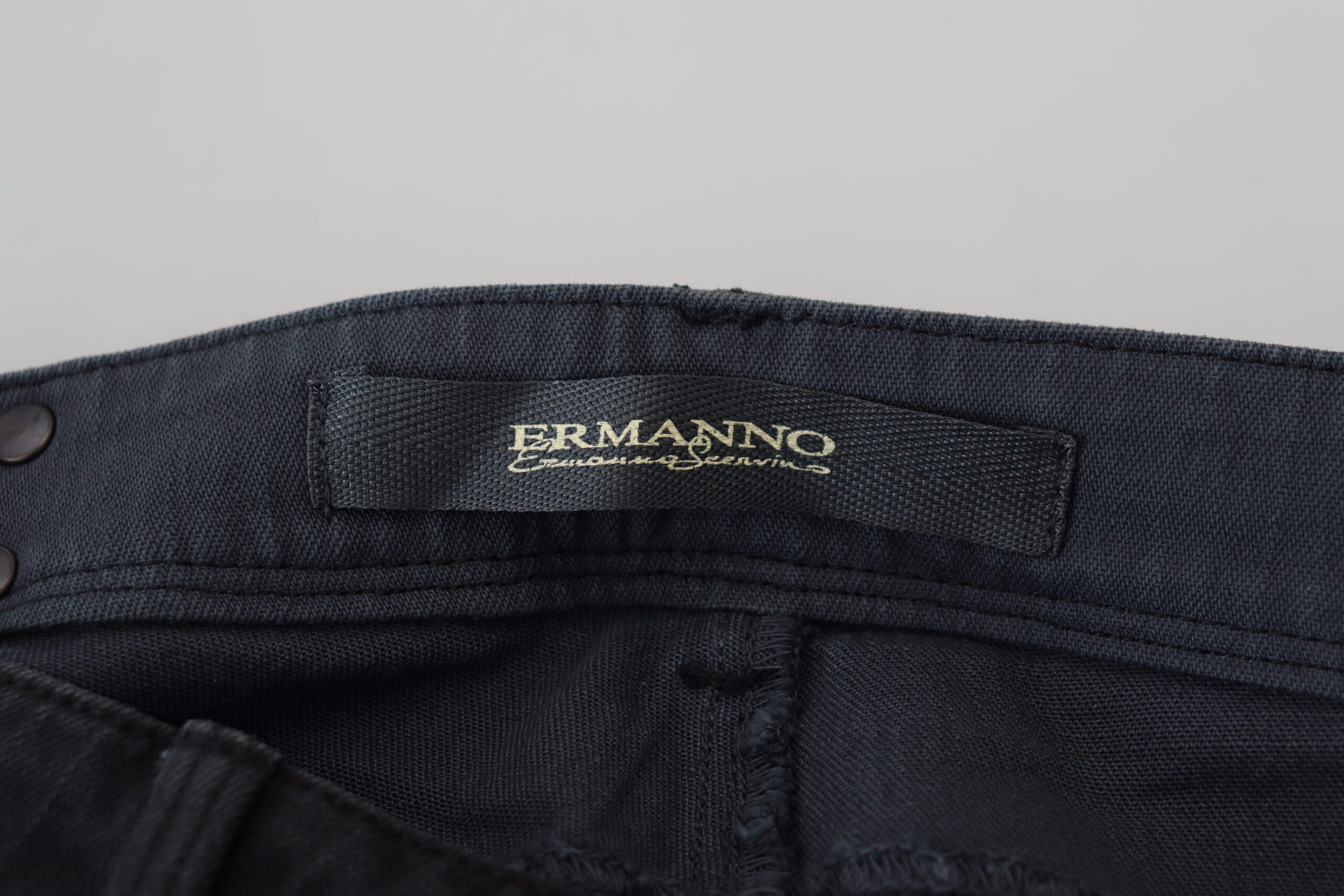 Blugi skinny negri cu talie joasă Ermanno Scervino Chic
