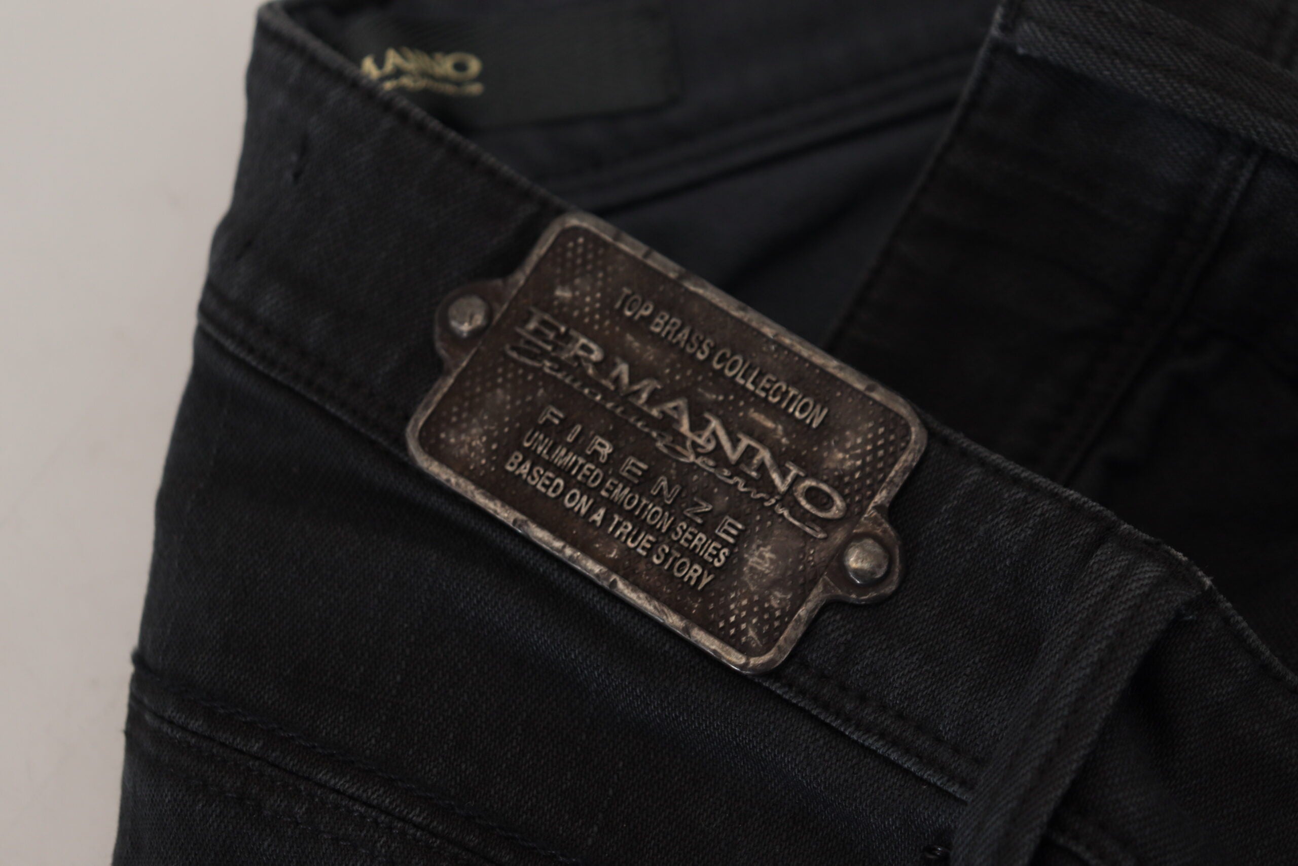 Blugi skinny negri cu talie joasă Ermanno Scervino Chic