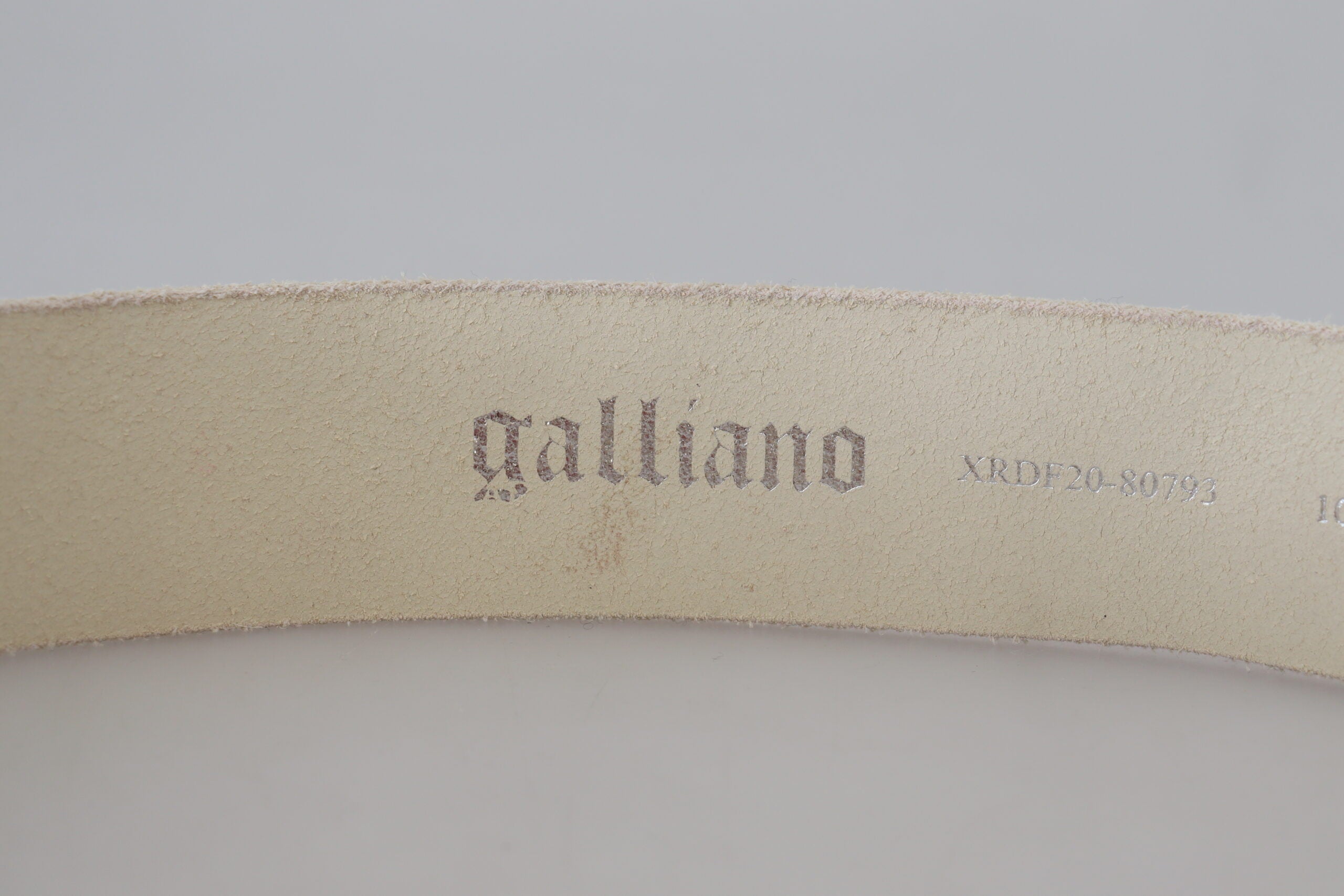 John Galliano Eleganter rosafarbener Ledergürtel