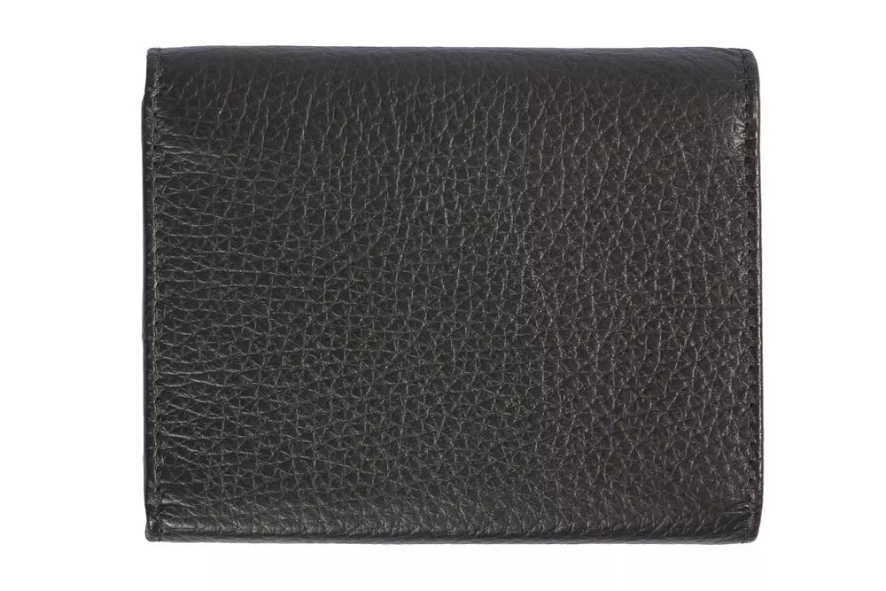 Trussardi Damen Geldbörse aus schwarzem Leder