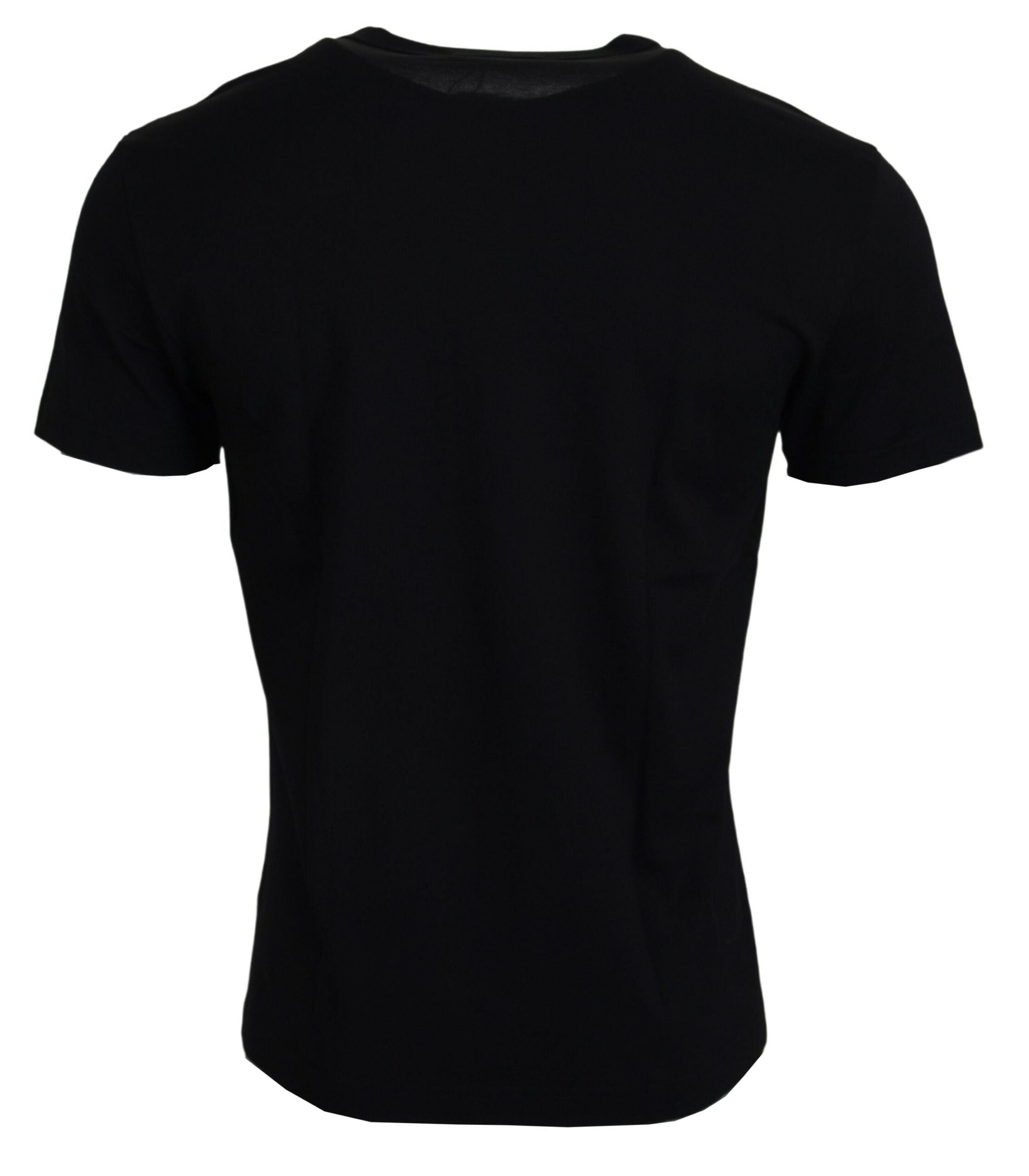 Dolce &amp; Gabbana – Schickes schwarzes Baumwoll-T-Shirt für den modernen Mann