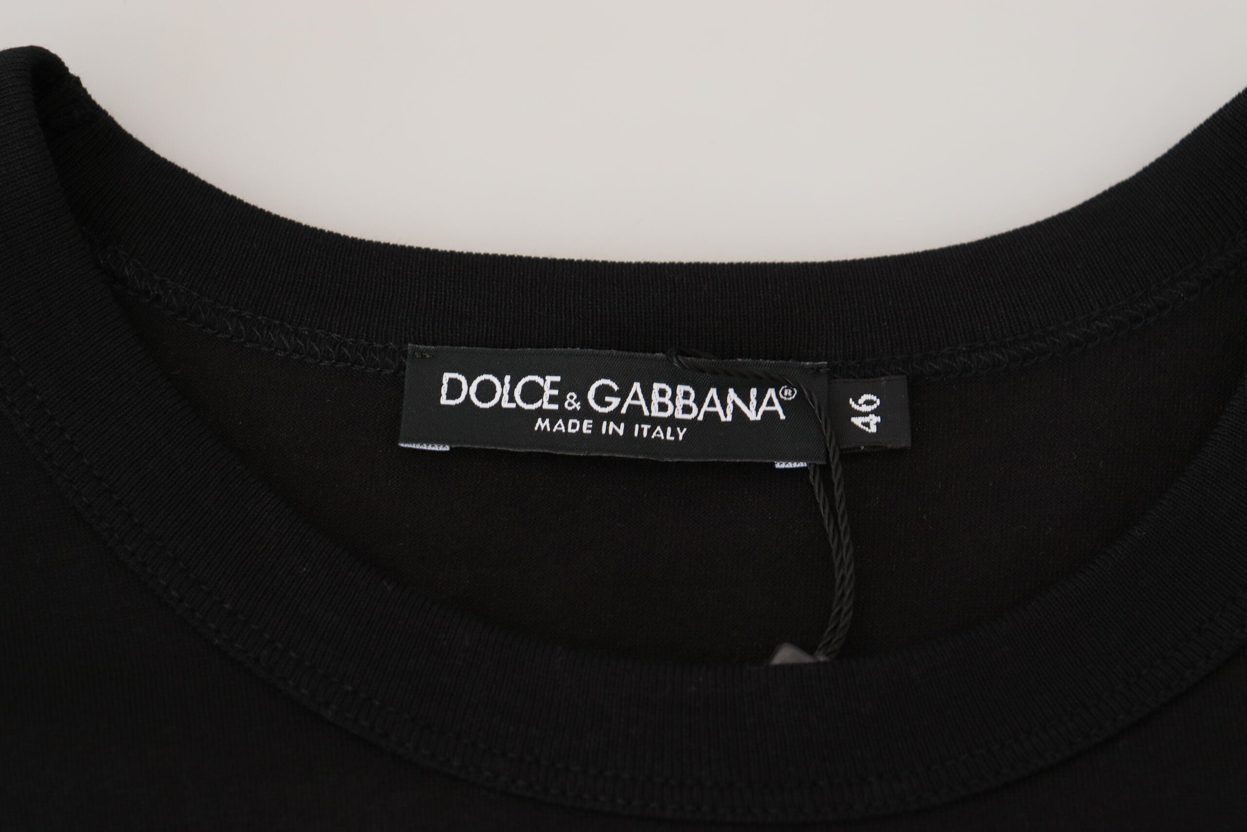Dolce &amp; Gabbana – Schickes schwarzes Baumwoll-T-Shirt für den modernen Mann