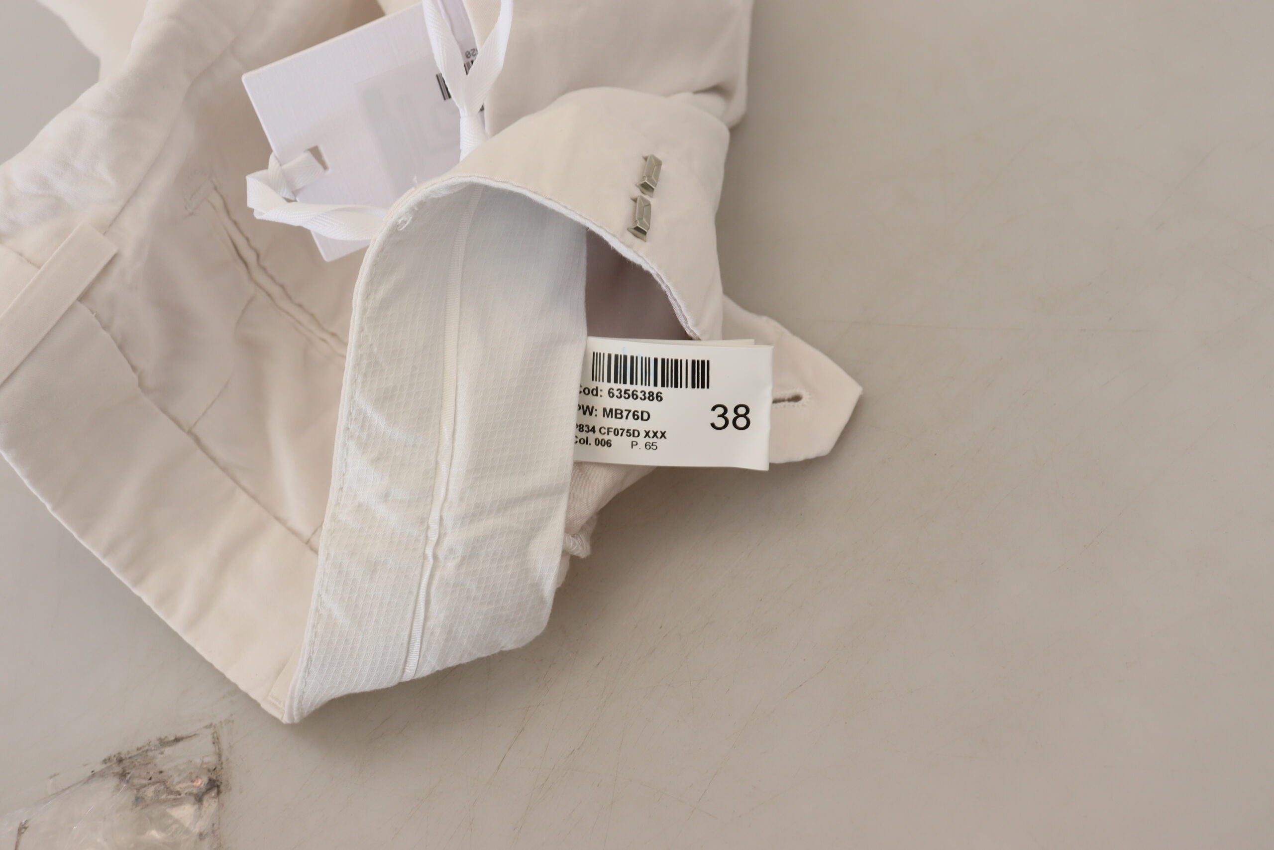Dondup Elegante, hoch taillierte, konische weiße Hose
