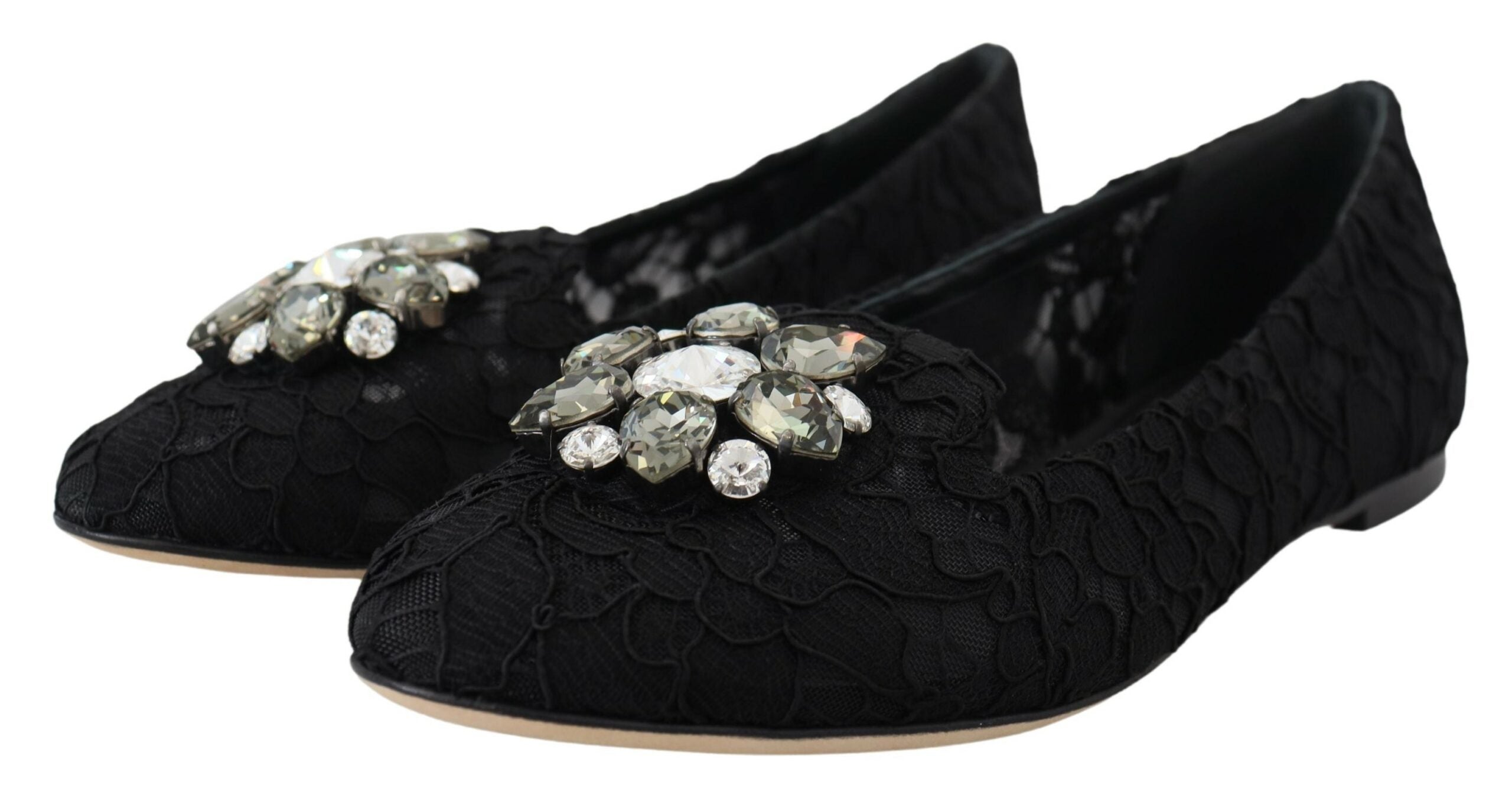 Dolce &amp; Gabbana Pantofi sport eleganți cu imprimeu floral și dantelă plată