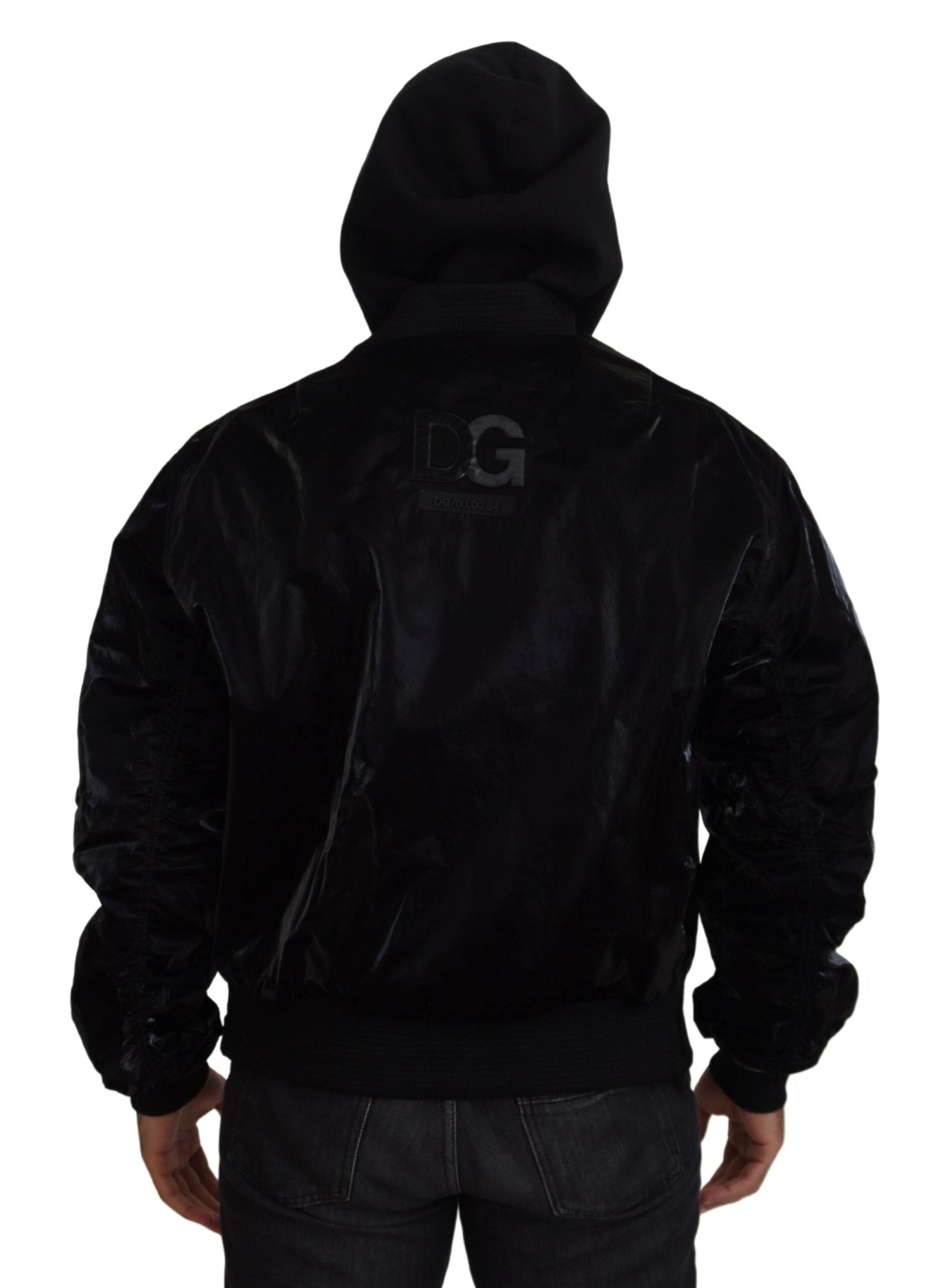 Dolce &amp; Gabbana Jachetă elegantă cu glugă bomber neagră