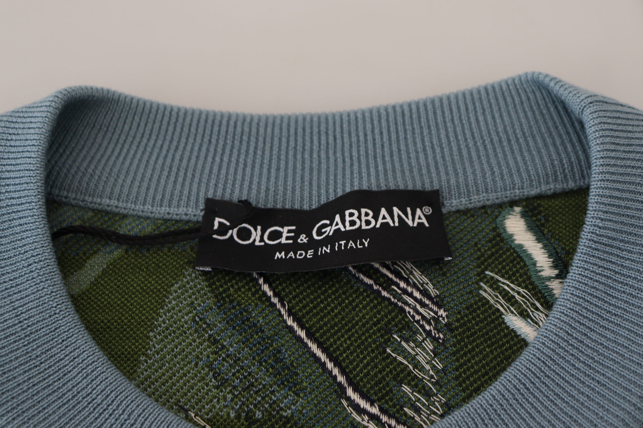 Dolce &amp; Gabbana Pullover aus Wolle und Seide mit Jungle-Stickerei