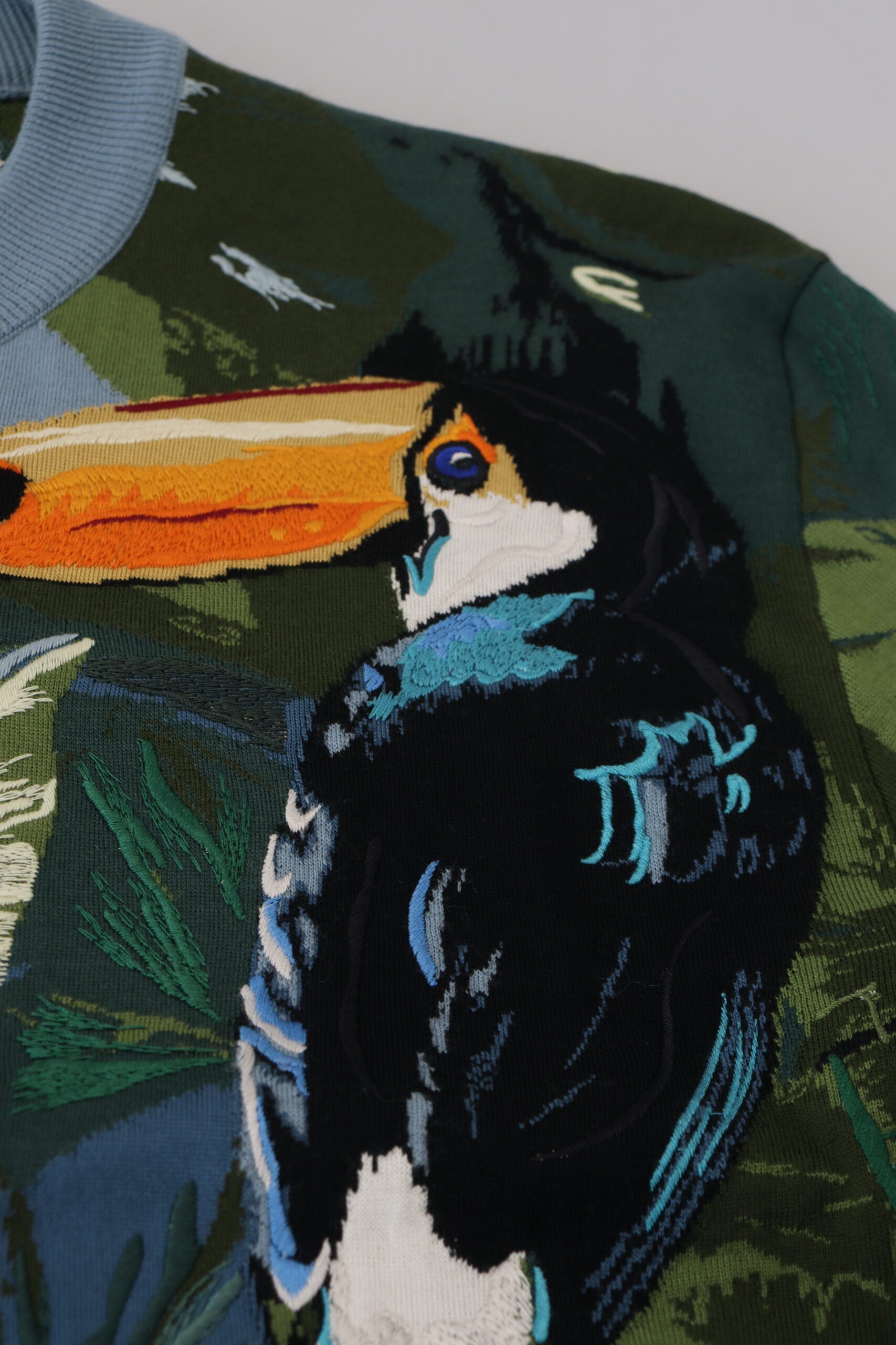 Dolce &amp; Gabbana Pullover aus Wolle und Seide mit Jungle-Stickerei