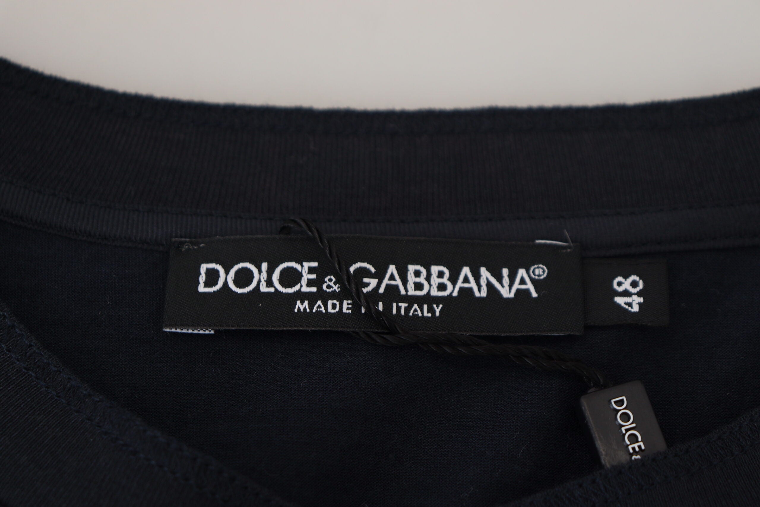Pulover elegant Dolce &amp; Gabbana din amestec de bumbac și mătase albastru