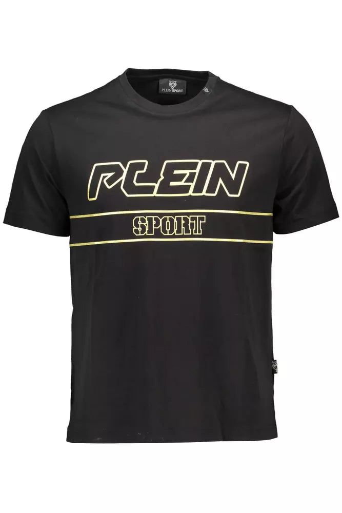 Plein Sport Schwarzes Baumwoll-T-Shirt für Herren