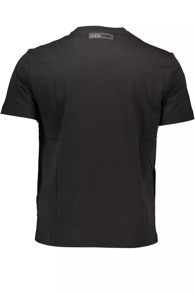 Plein Sport Schwarzes Baumwoll-T-Shirt für Herren