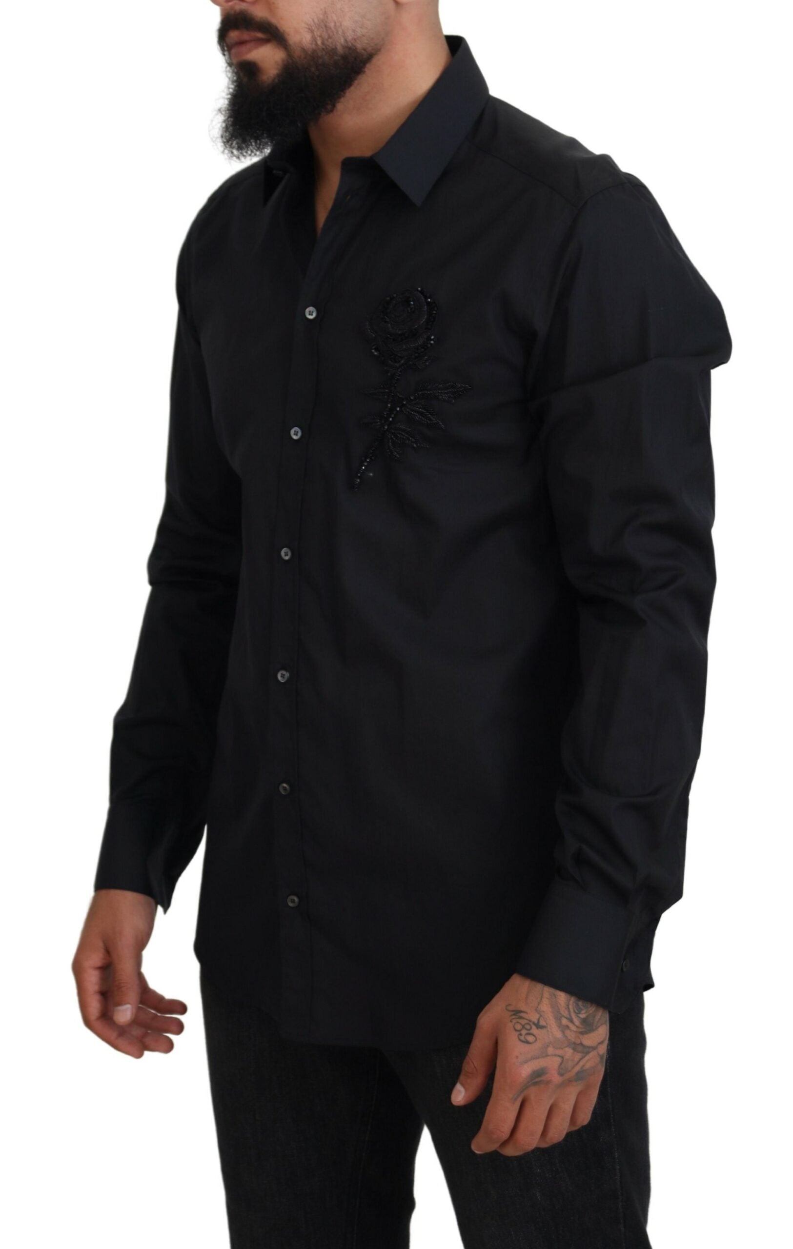 Cămașă elegantă Dolce &amp; Gabbana, croială slim fit, stil formal