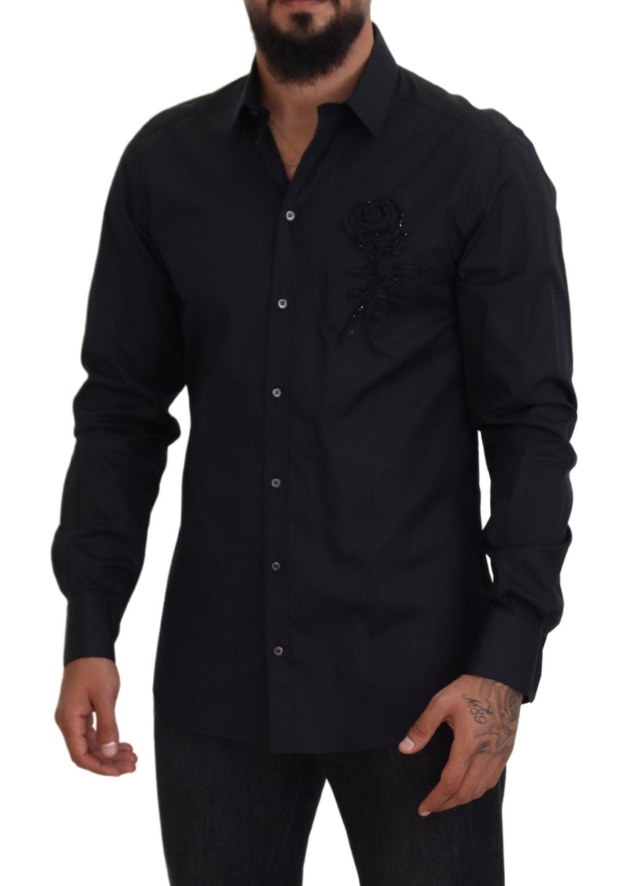 Cămașă elegantă Dolce &amp; Gabbana, croială slim fit, stil formal