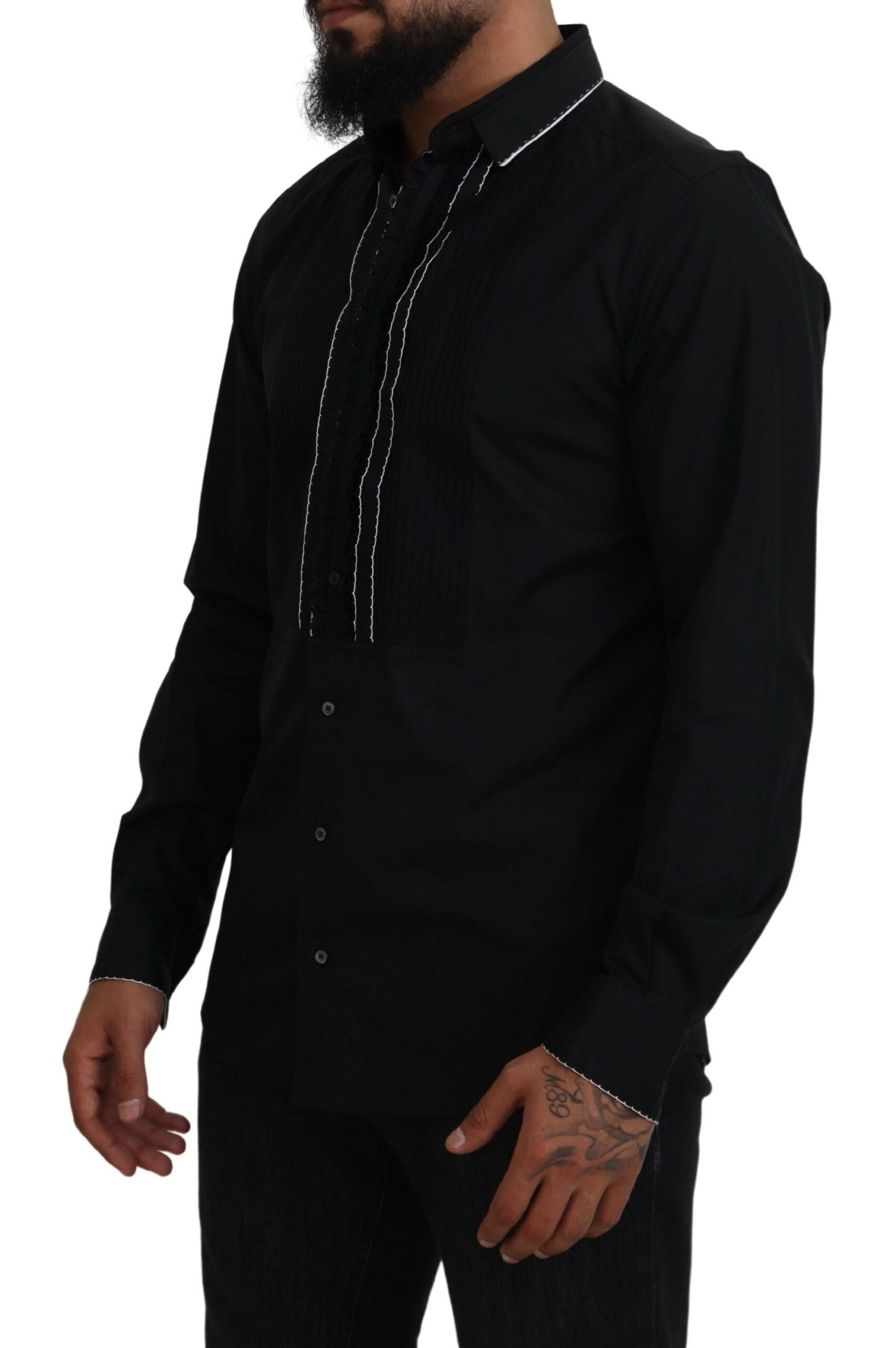 Dolce &amp; Gabbana – Elegantes Smokinghemd im Slim Fit