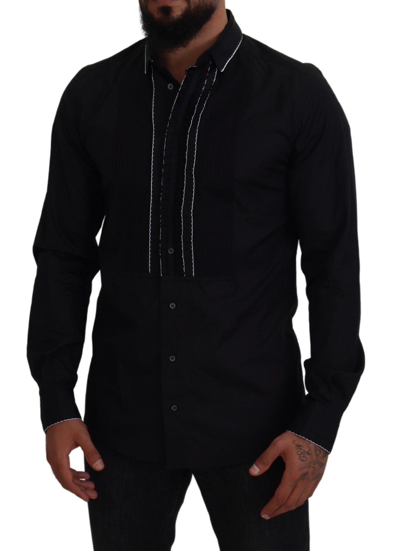 Dolce &amp; Gabbana – Elegantes Smokinghemd im Slim Fit