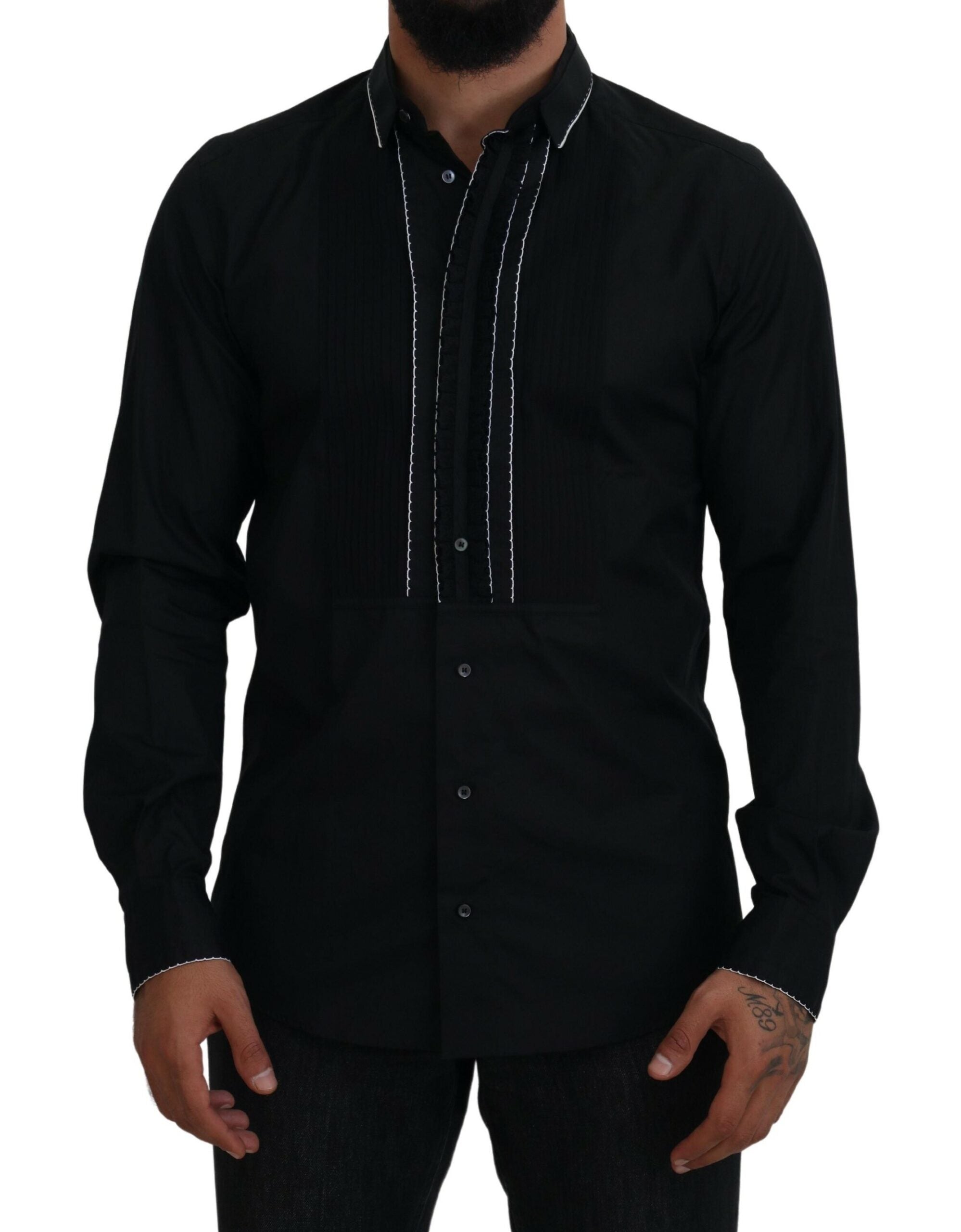 Dolce &amp; Gabbana – Elegantes Smokinghemd im Slim Fit