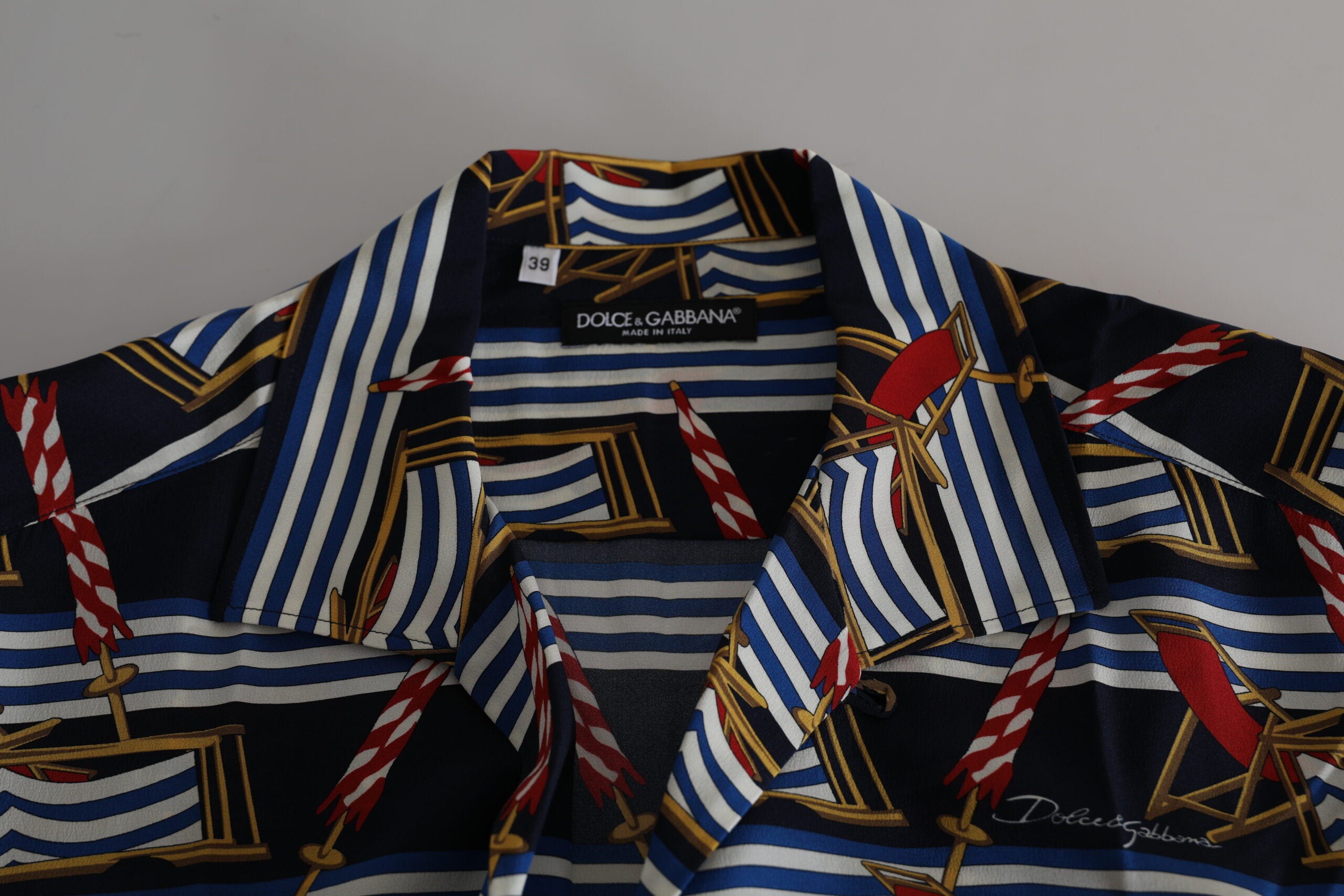 Dolce &amp; Gabbana Elegantes mehrfarbiges Freizeithemd aus Seide