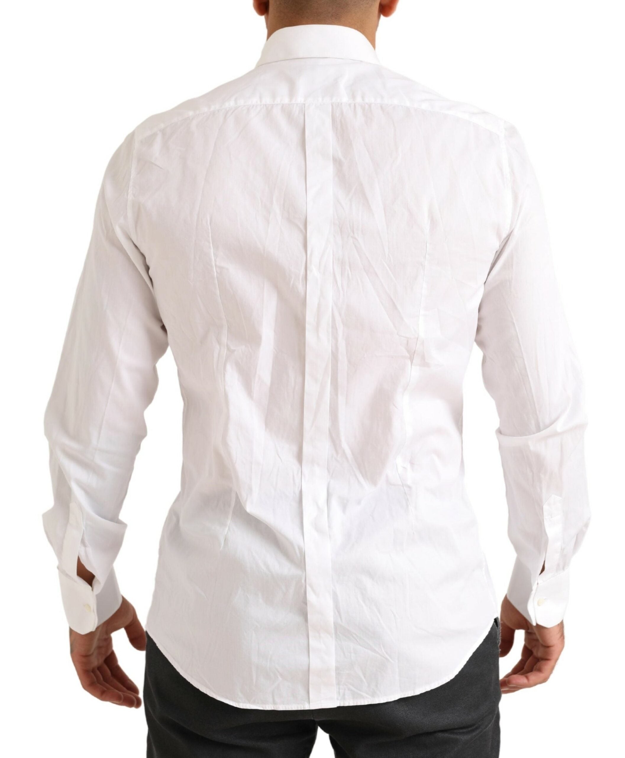 Dolce &amp; Gabbana Elegantes weißes Slim Fit-Baumwollhemd