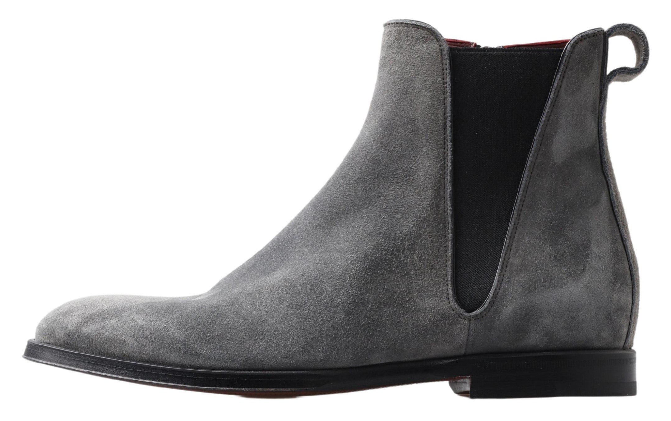 Dolce &amp; Gabbana Elegante graue Chelsea-Lederstiefel