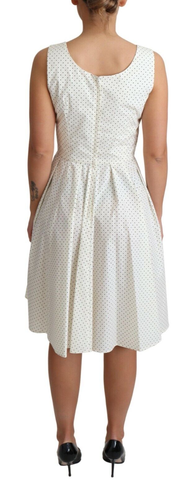 Dolce &amp; Gabbana Elegantes ärmelloses A-Linien-Kleid mit Punkten