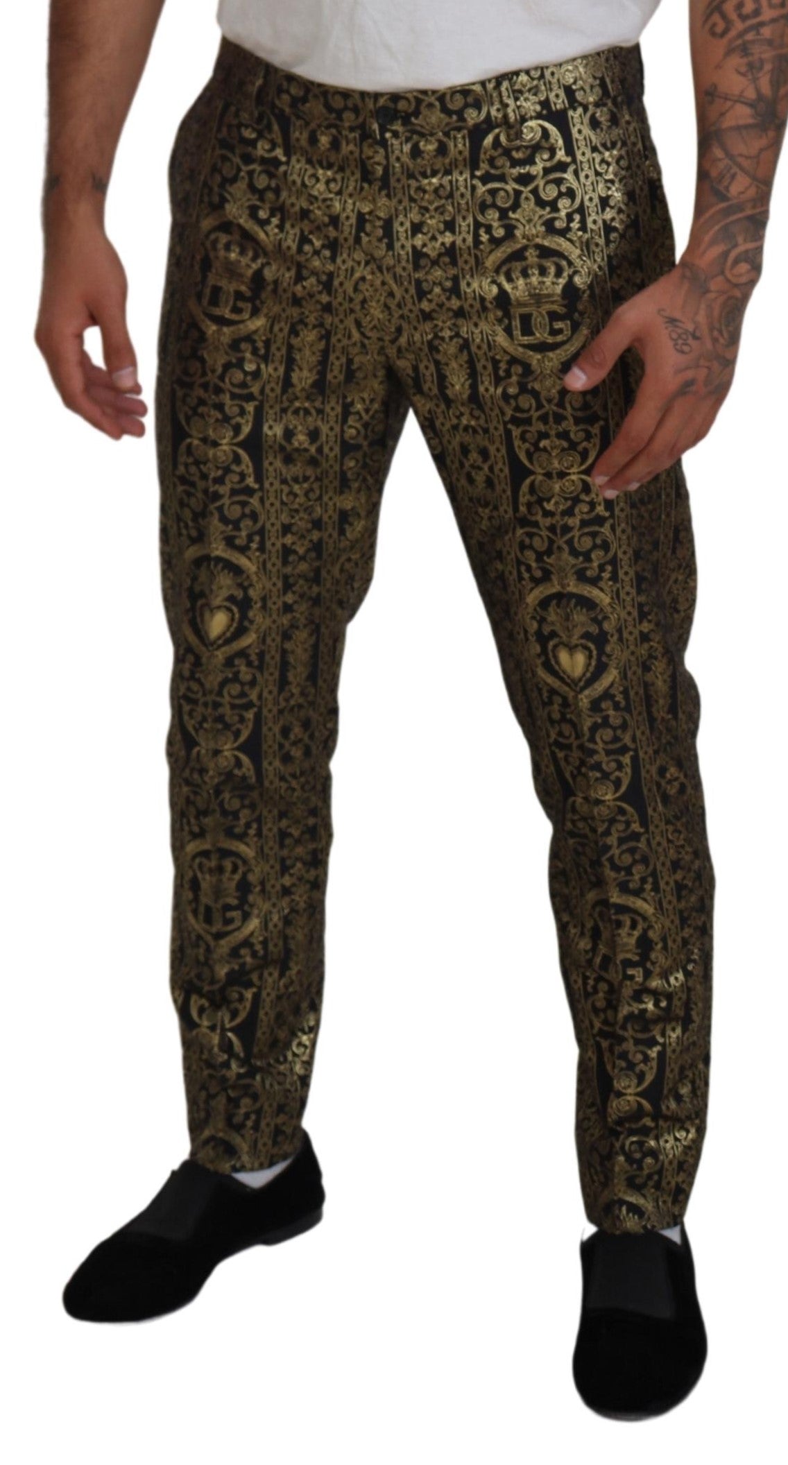 Dolce &amp; Gabbana Elegante Jacquard-Abendhose