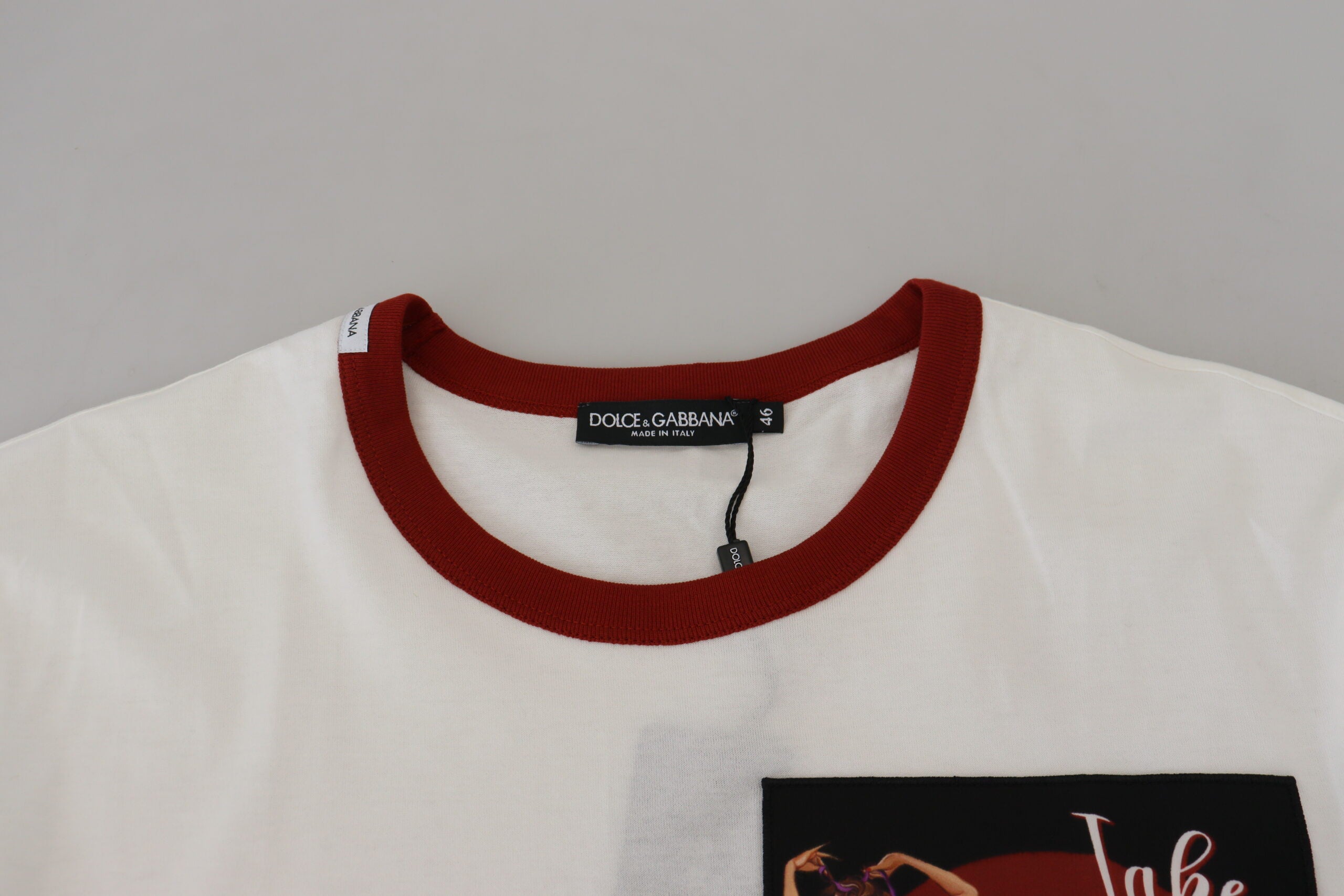 Dolce &amp; Gabbana – Elegantes weißes Baumwoll-T-Shirt mit Rundhalsausschnitt
