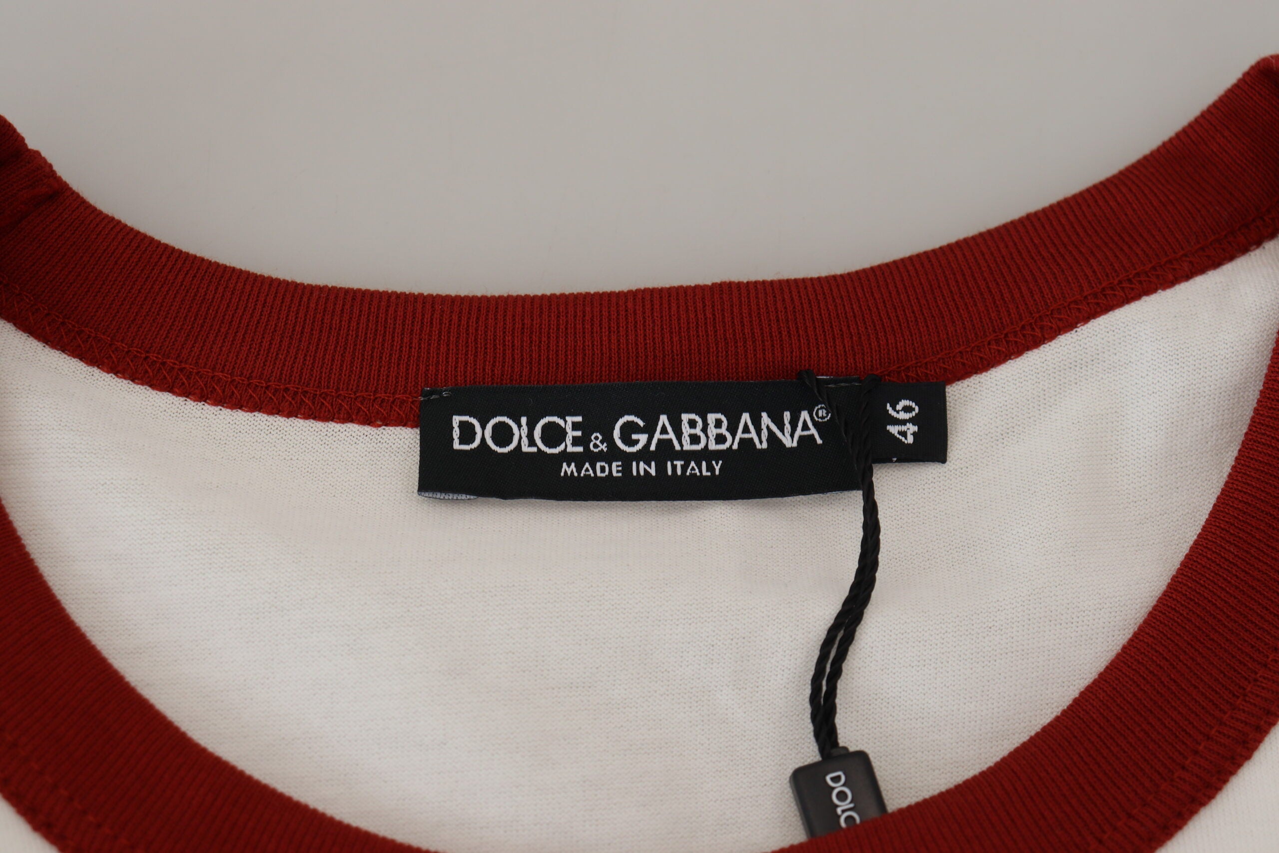 Dolce &amp; Gabbana – Elegantes weißes Baumwoll-T-Shirt mit Rundhalsausschnitt