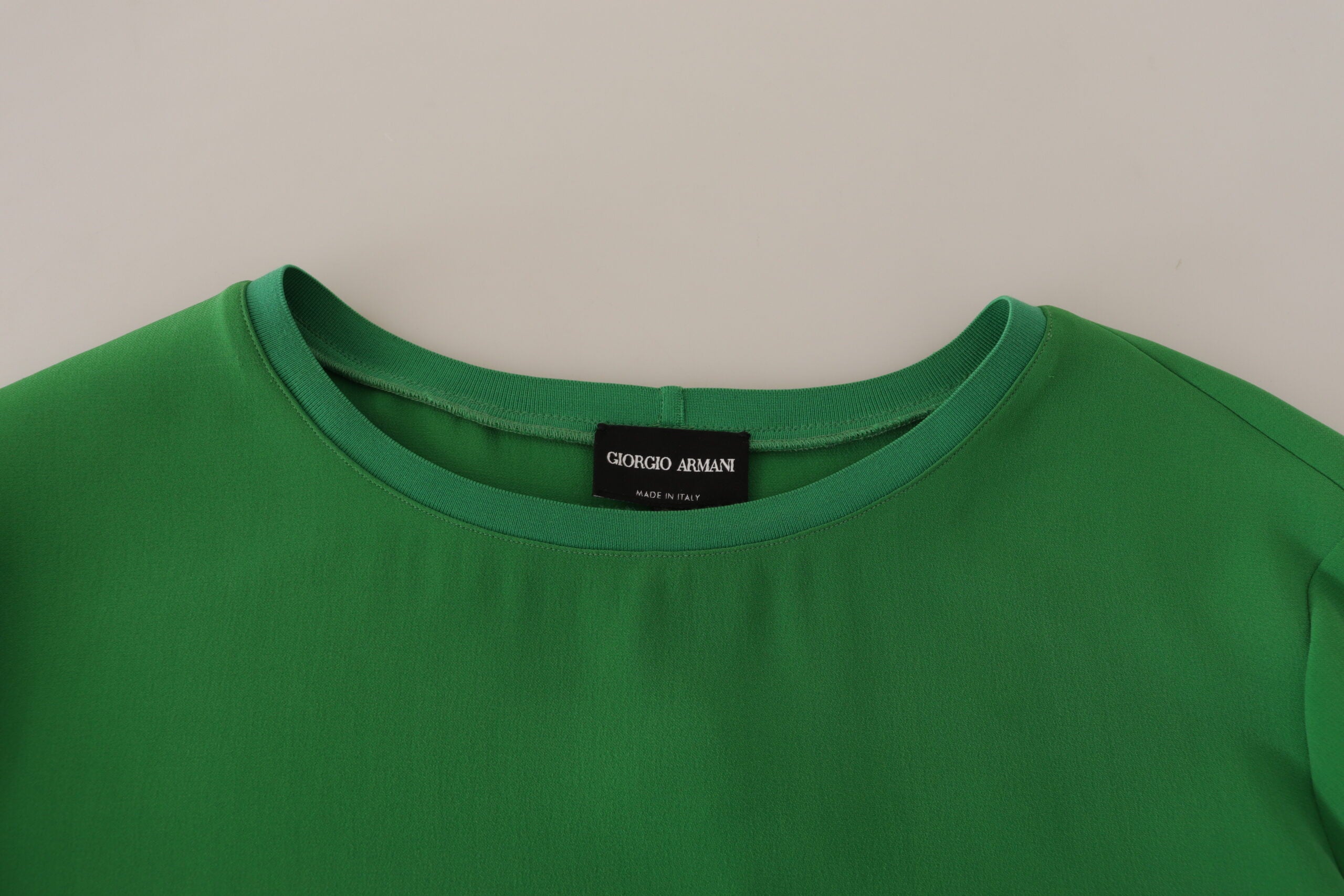 Pulover elegant cu mânecă lungă din mătase Armani, verde intens