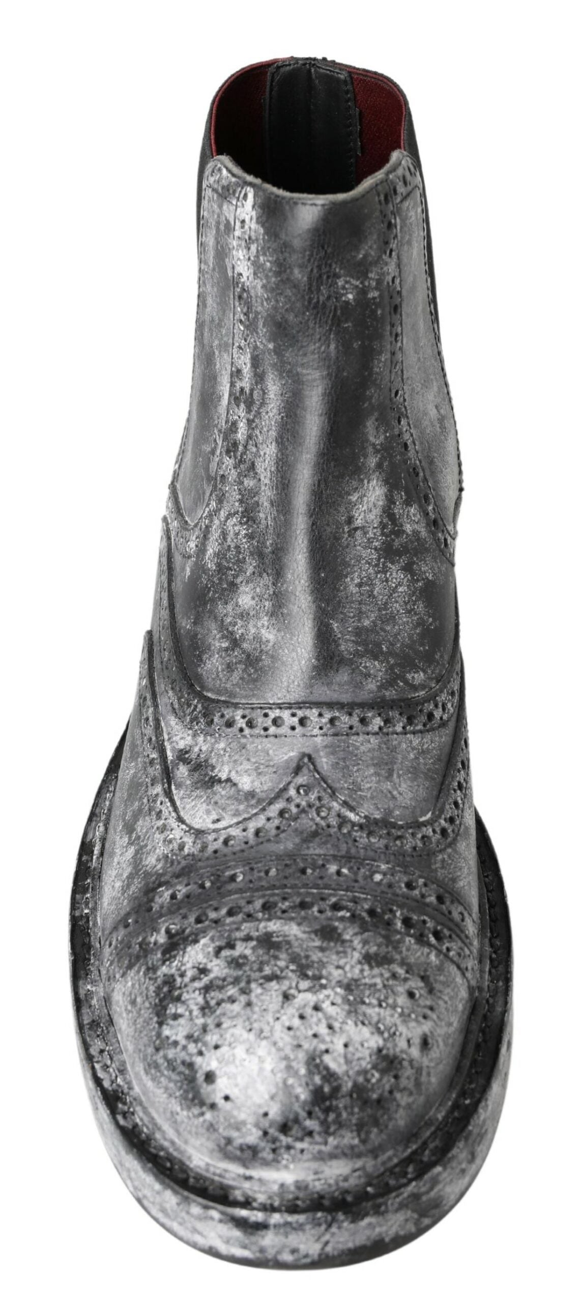 Dolce &amp; Gabbana – Elegante, schwarze Chelsea-Stiefeletten in verblasstem Schwarz
