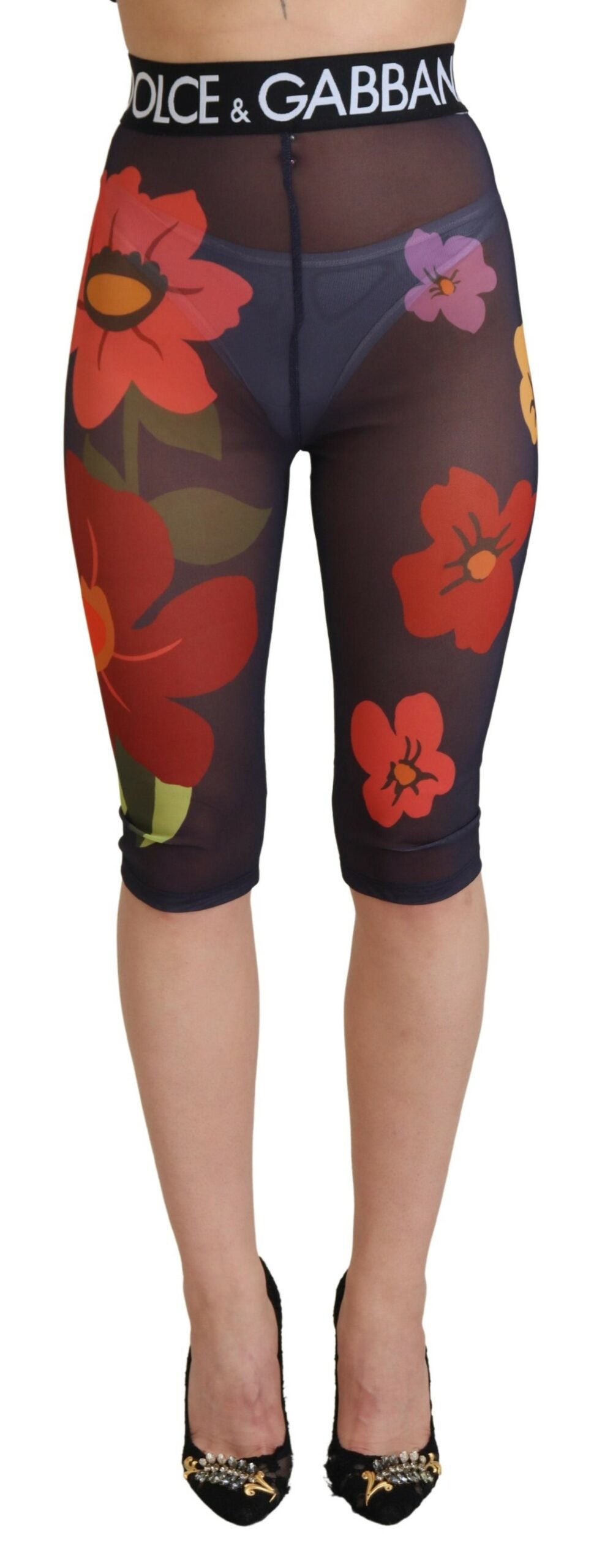 Dolce &amp; Gabbana Elegante Leggings mit Blumendruck und hoher Taille