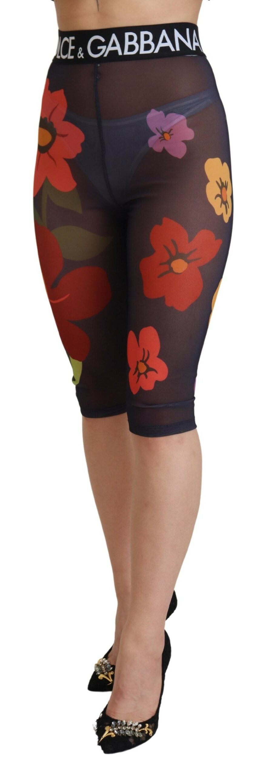 Dolce &amp; Gabbana Elegante Leggings mit Blumendruck und hoher Taille
