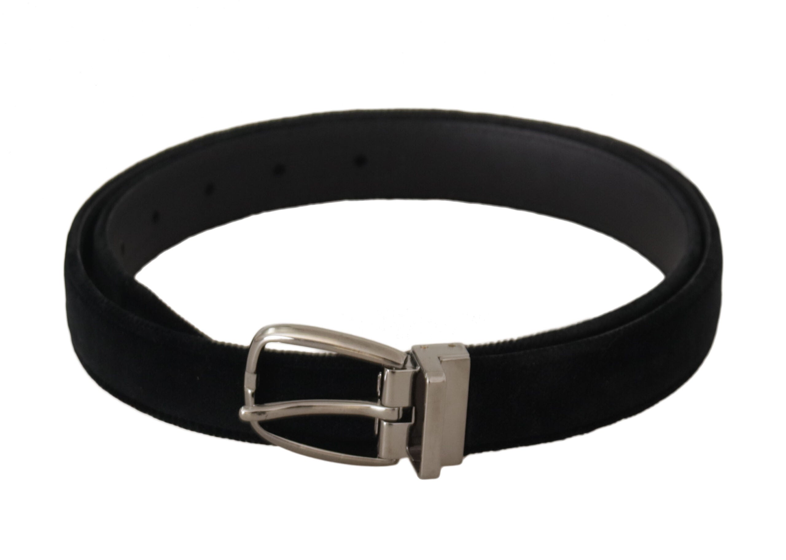 Curea Dolce &amp; Gabbana Elegant Black Cotton Wrap cu cataramă gravată