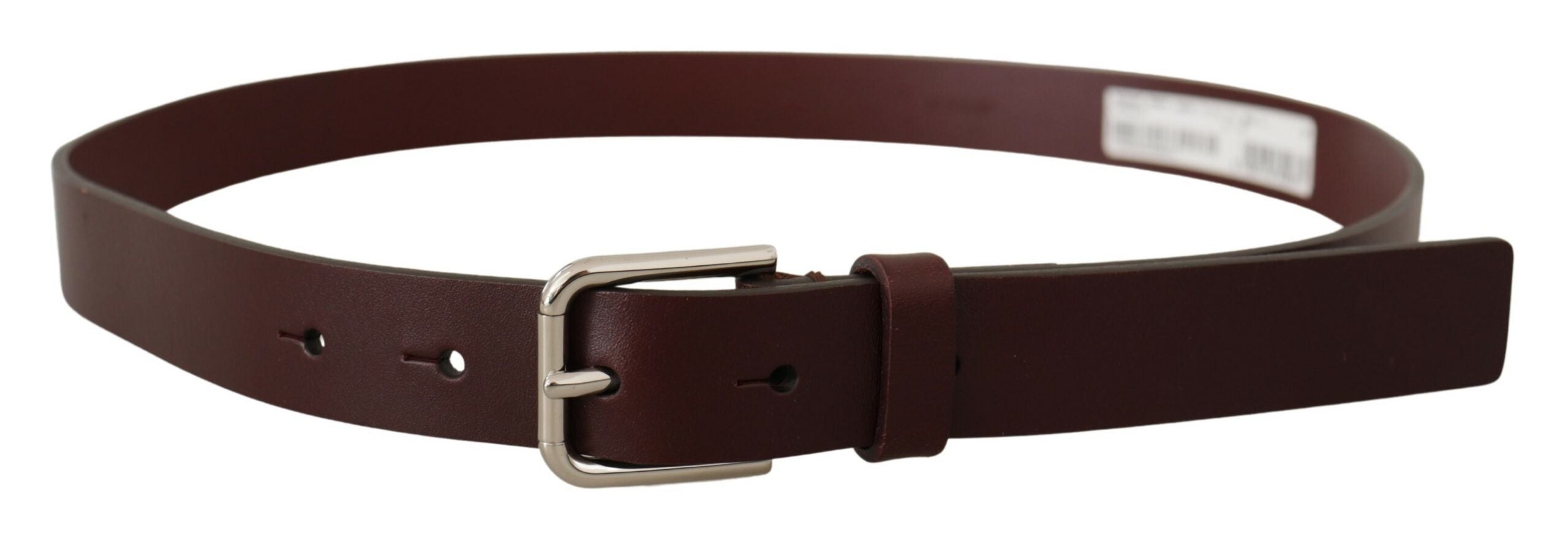 Curea Dolce &amp; Gabbana Maroon Luxe din piele cu cataramă metalică