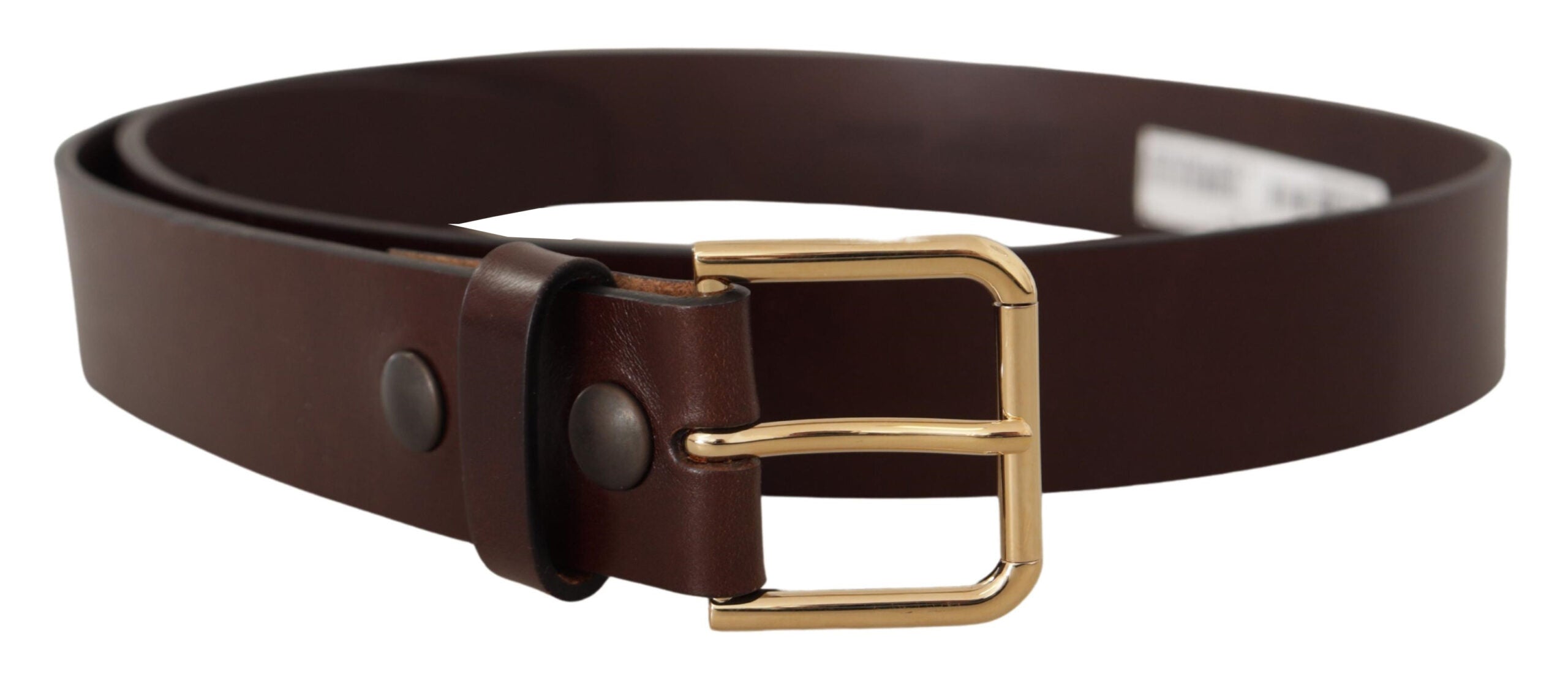 Curea elegantă din piele neagră Dolce &amp; Gabbana cu cataramă metalică